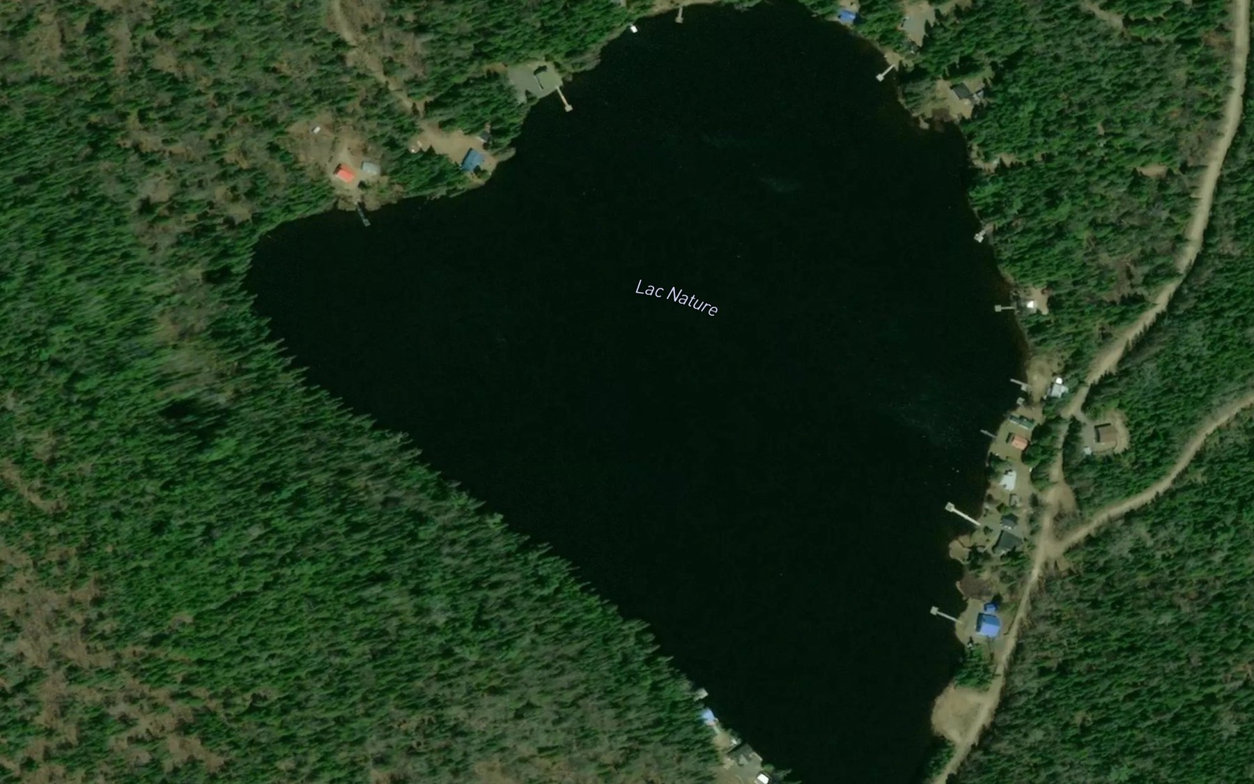 Satellite map of the Lac Nature