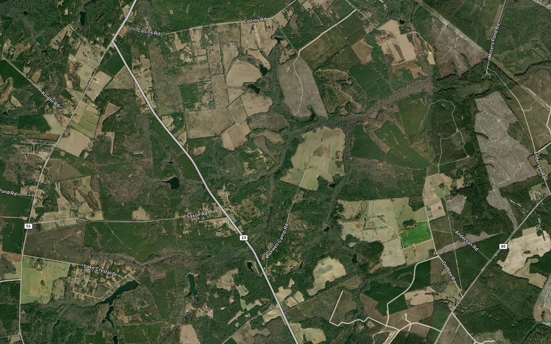 Satellite map of the Mount Zion Branch