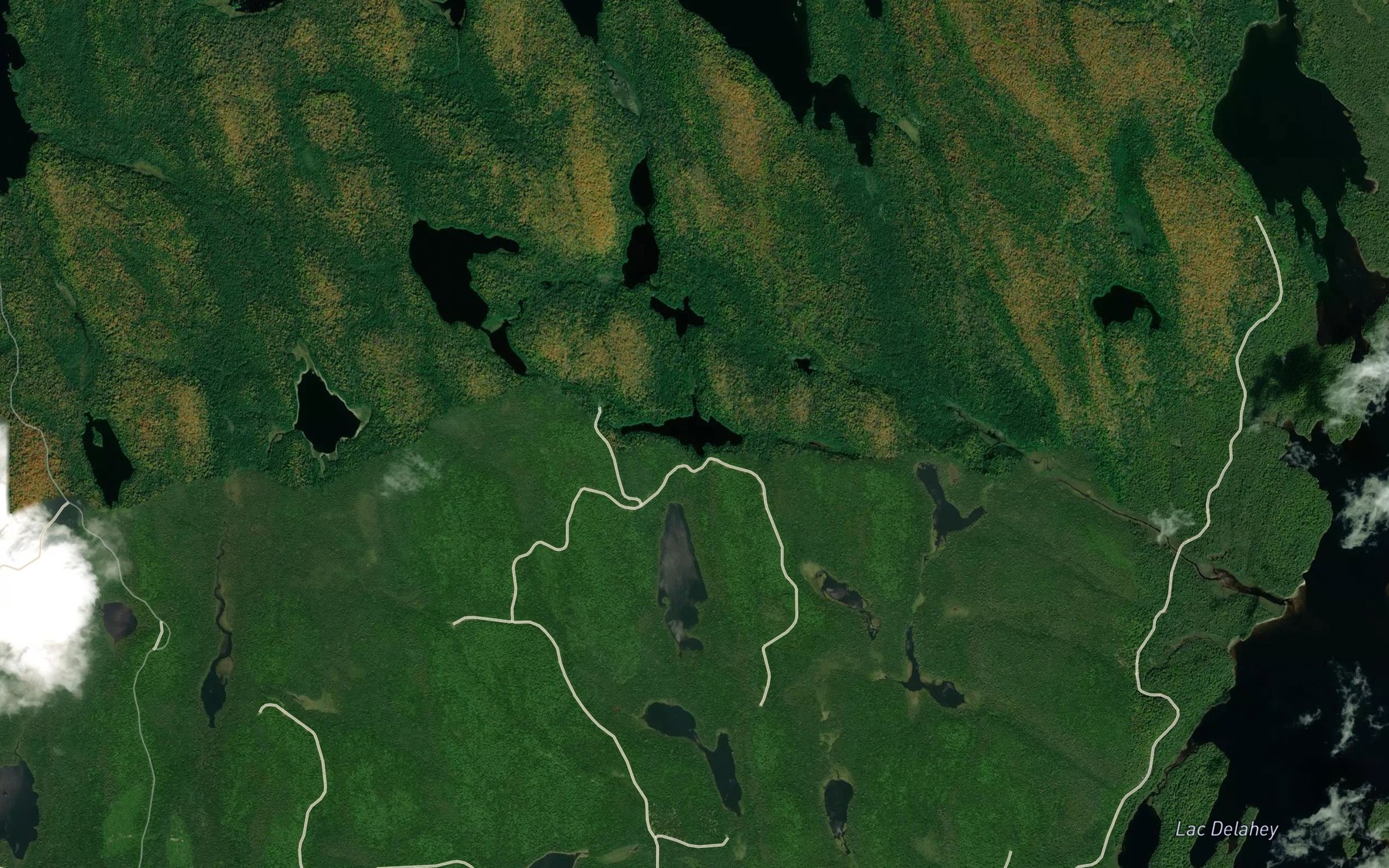 Satellite map of the Lac Francois