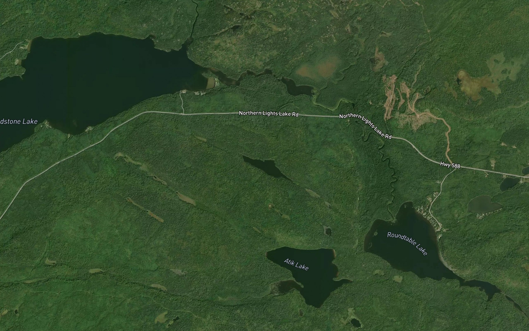 Satellite map of the Wasp Lake