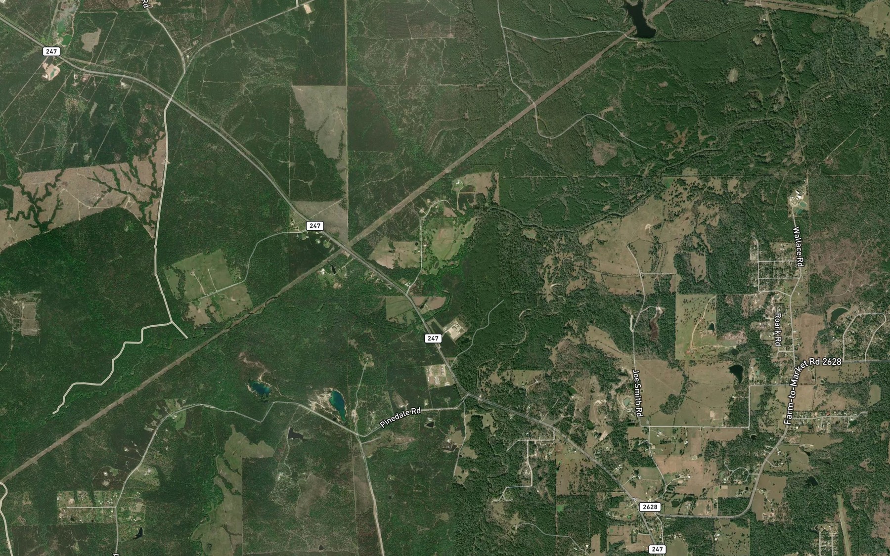 Satellite map of the Wolf Branch