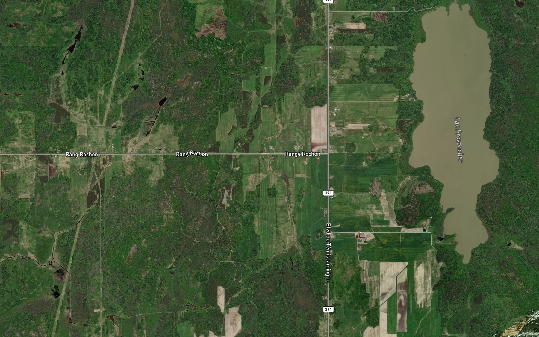 Satellite map of the Ruisseau Bellehumeur