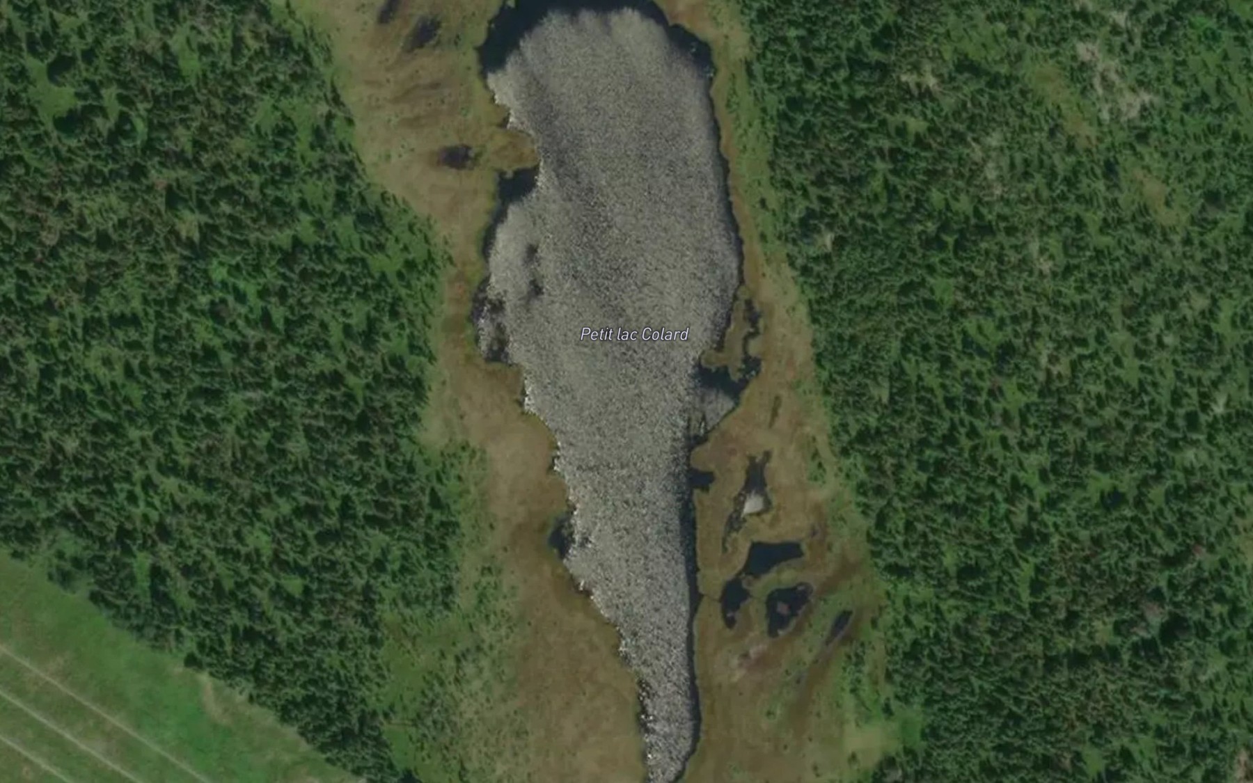 Satellite map of the Petit lac Colard