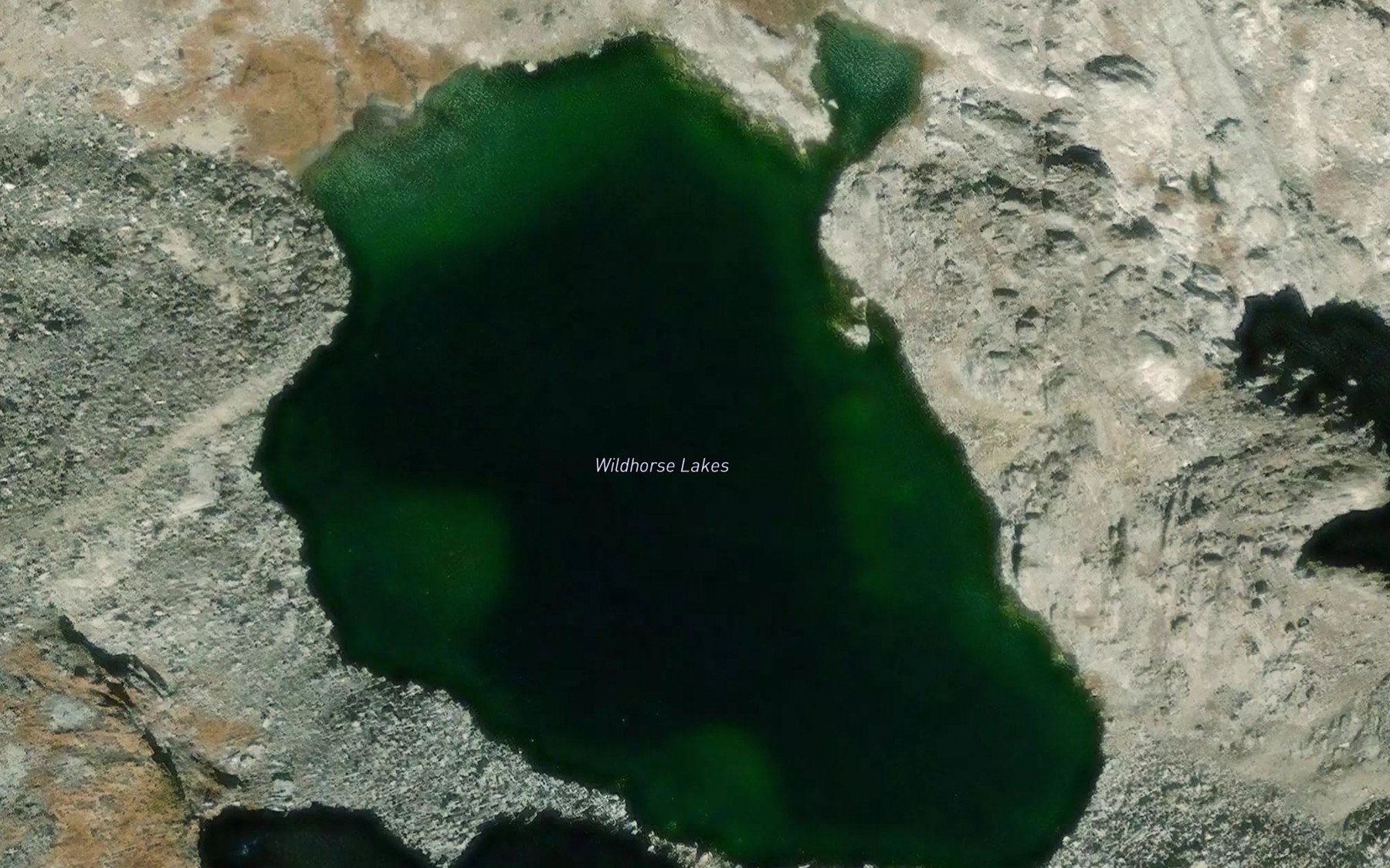 Satellite map of the Wildhorse Lakes