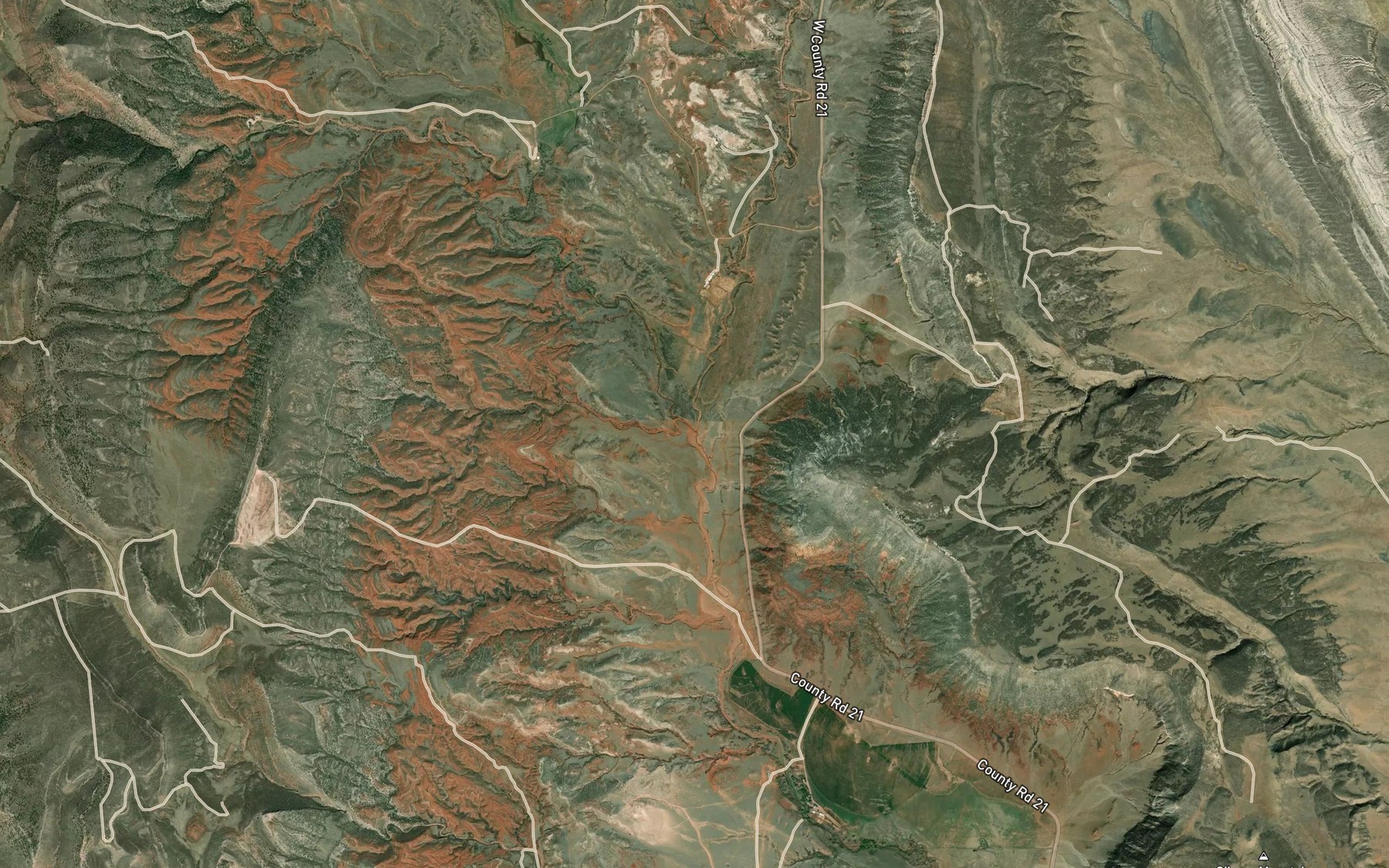 Satellite map of the Sand Creek