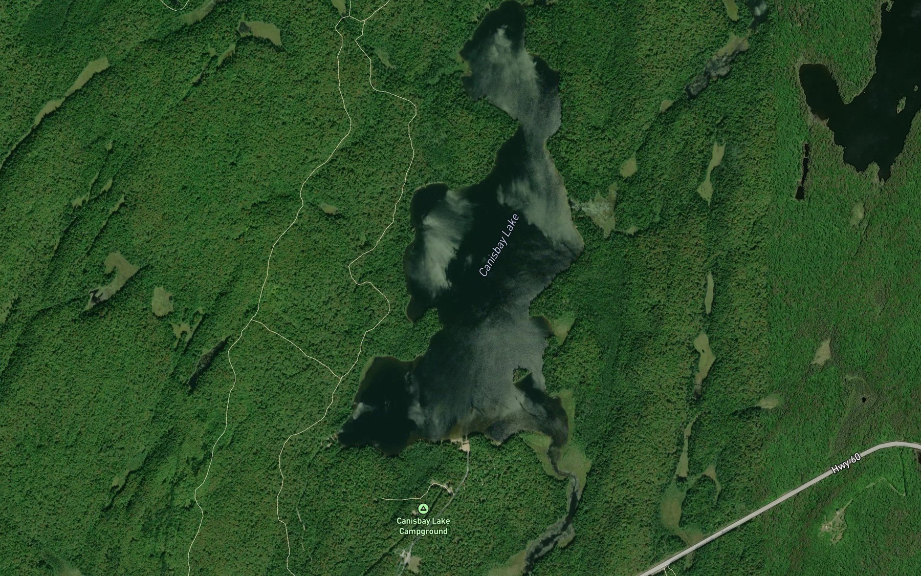 Satellite map of the Canisbay Lake