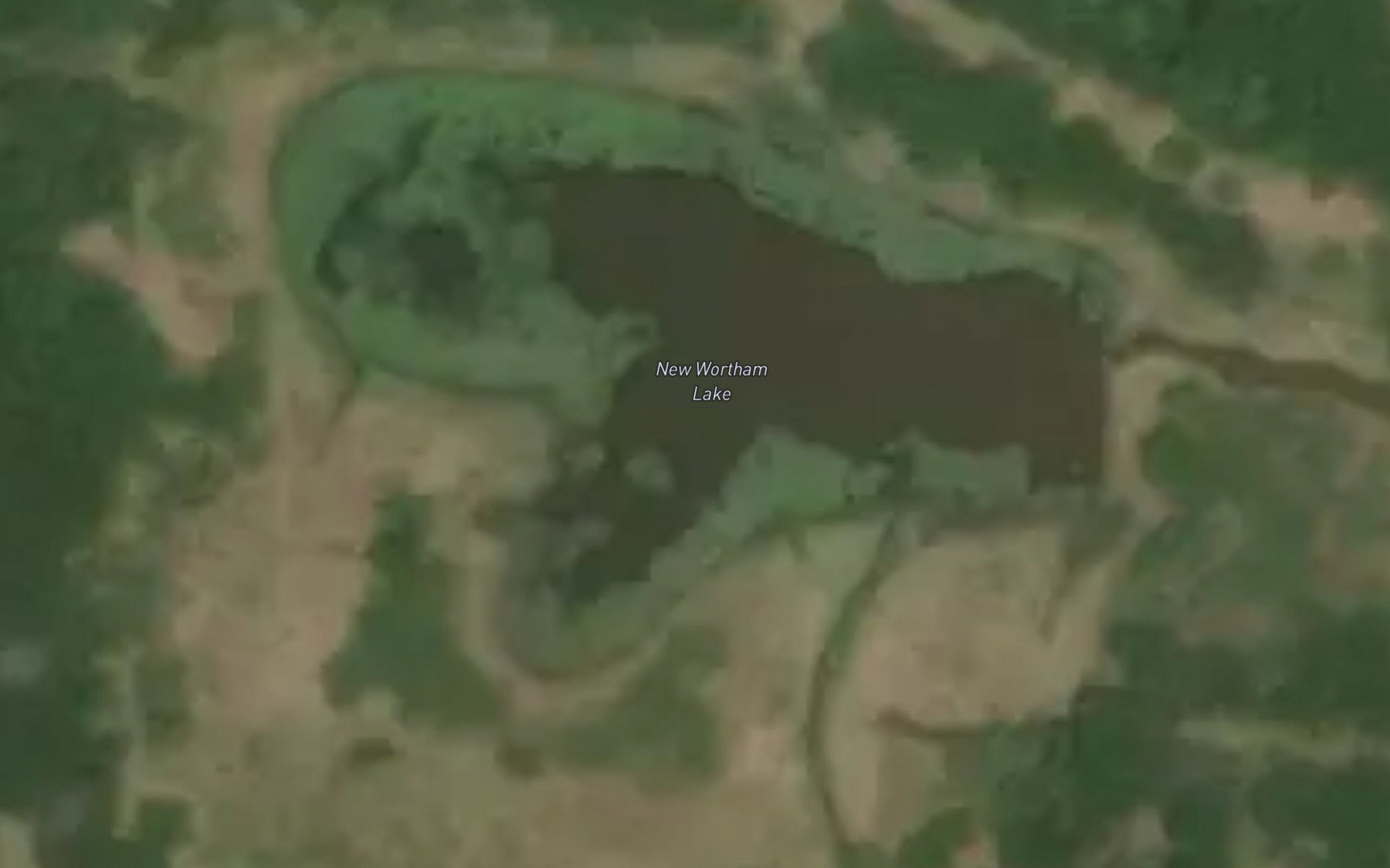 Satellite map of the New Wortham Lake
