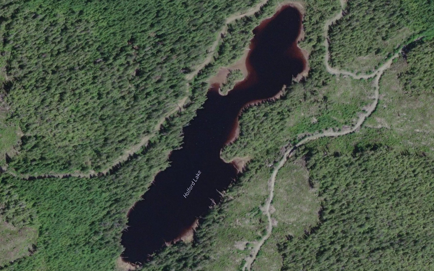 Satellite map of the Holford Lake