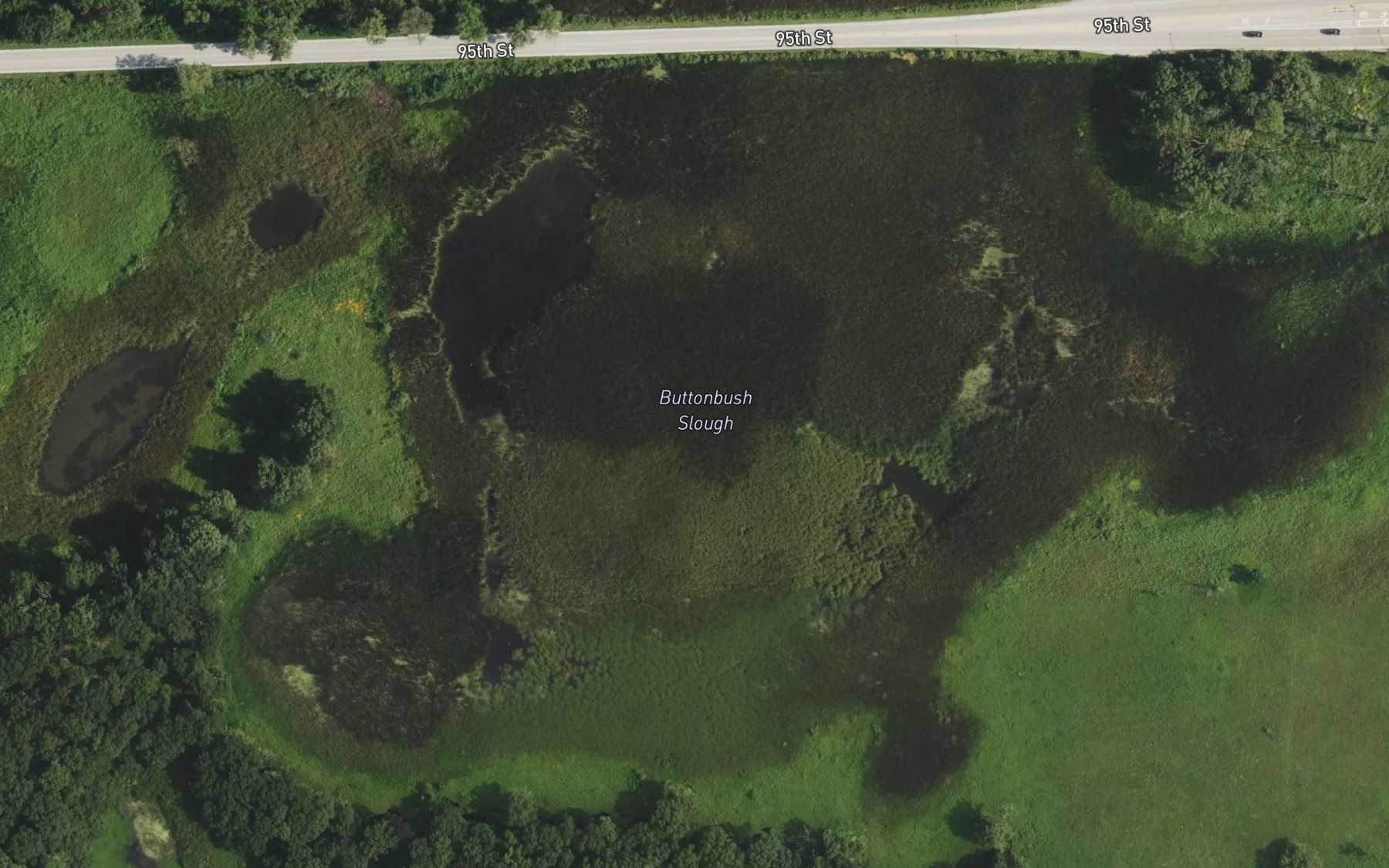 Satellite map of the Suttonbush Slough