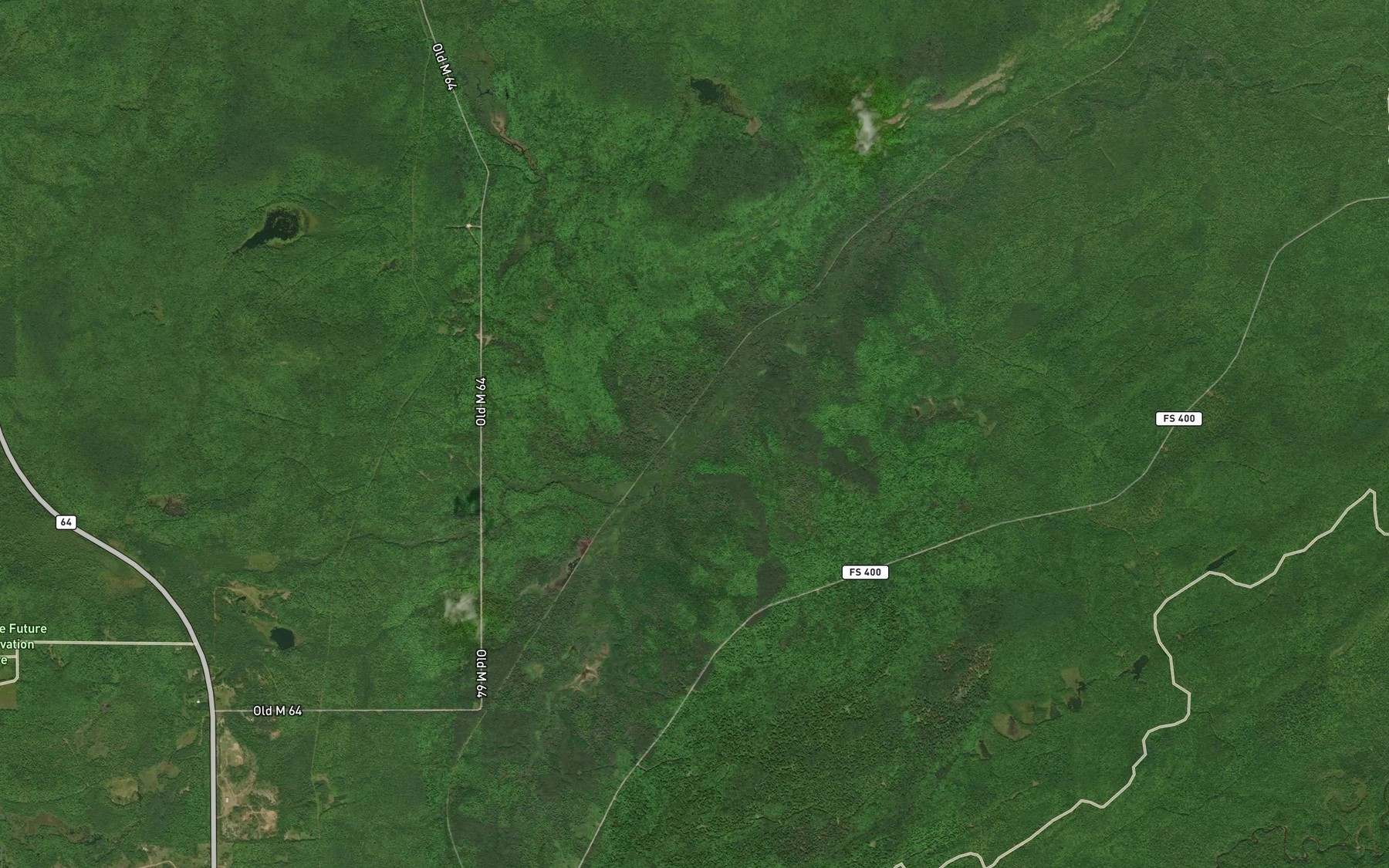 Satellite map of the Sandhill Creek