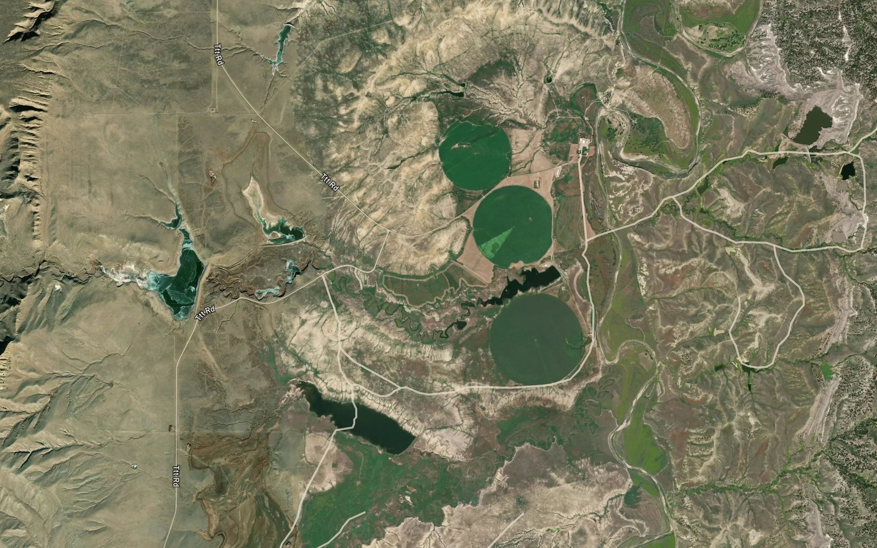 Satellite map of the Tisdale Ditch