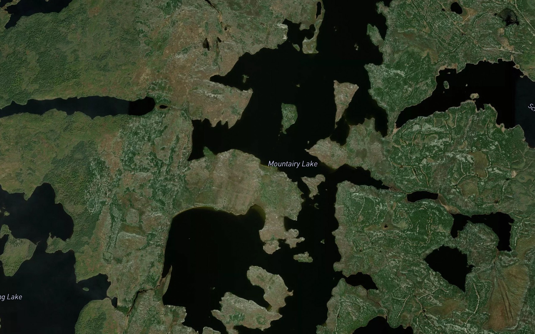 Satellite map of the Mountairy Lake