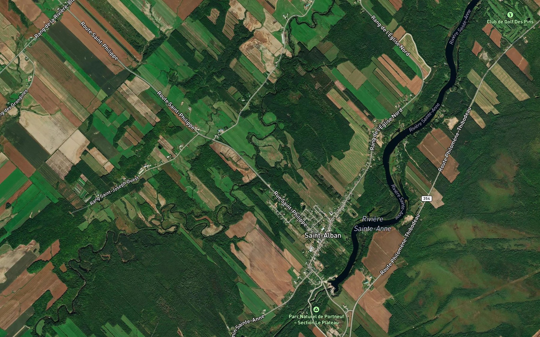 Satellite map of the Cours d'eau Audet