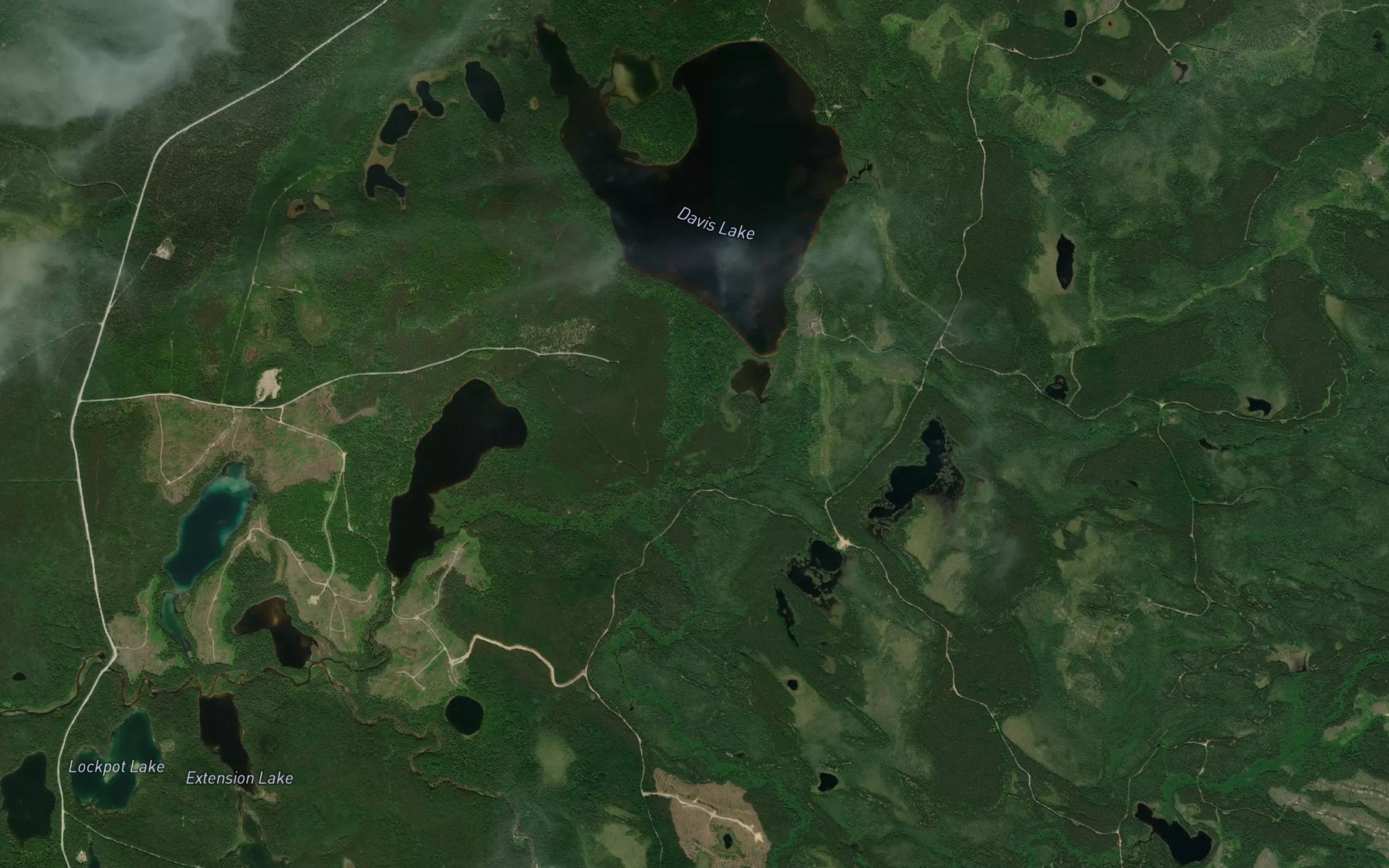 Satellite map of the Anderson Creek