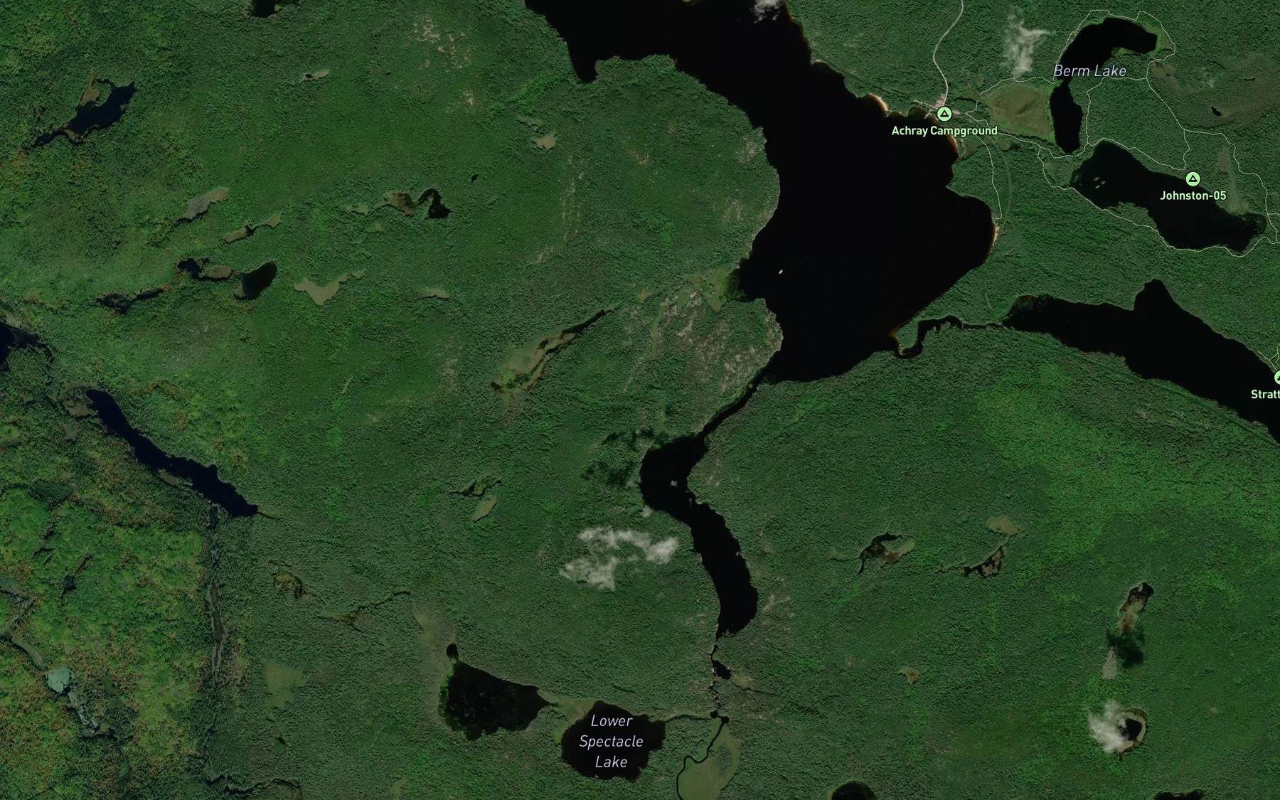 Satellite map of the Carcajou Bay