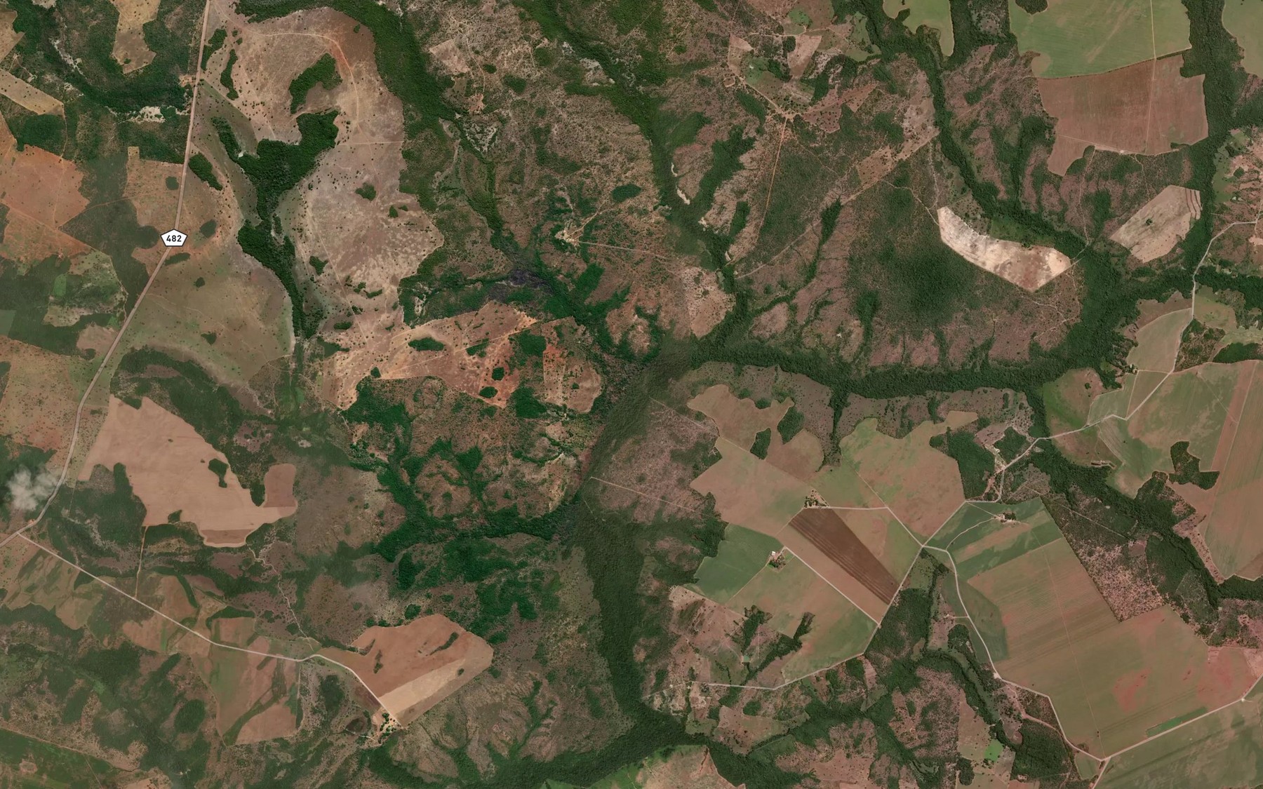 Satellite map of the Corrego Cachoeira