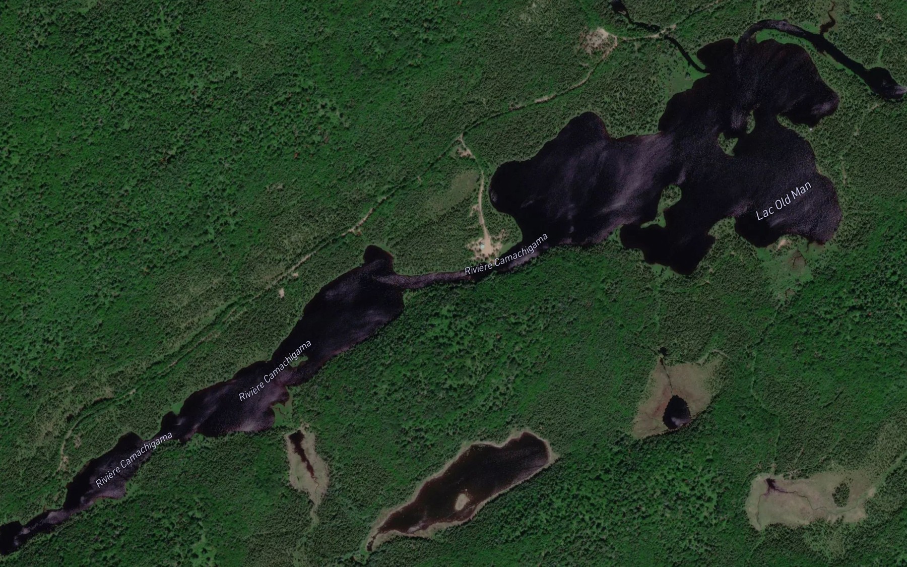 Satellite map of the Lac Old Man
