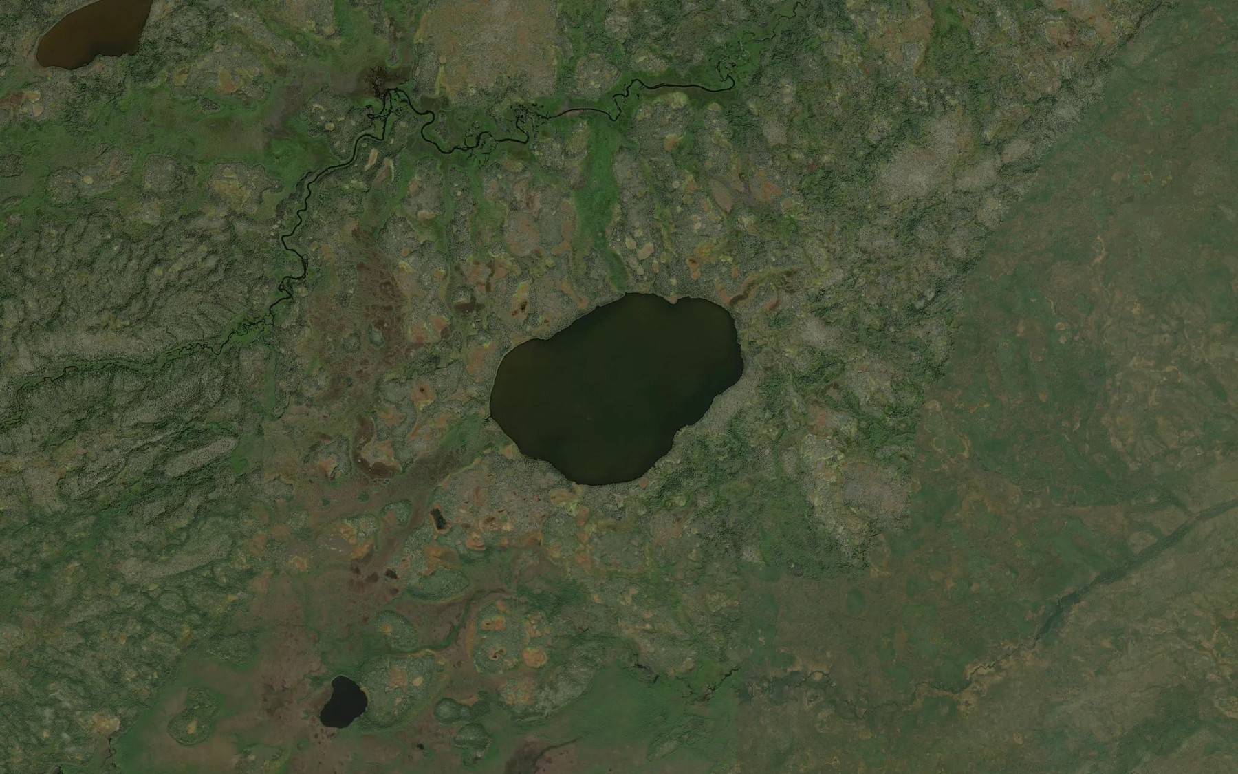 Satellite map of the Athena Lake