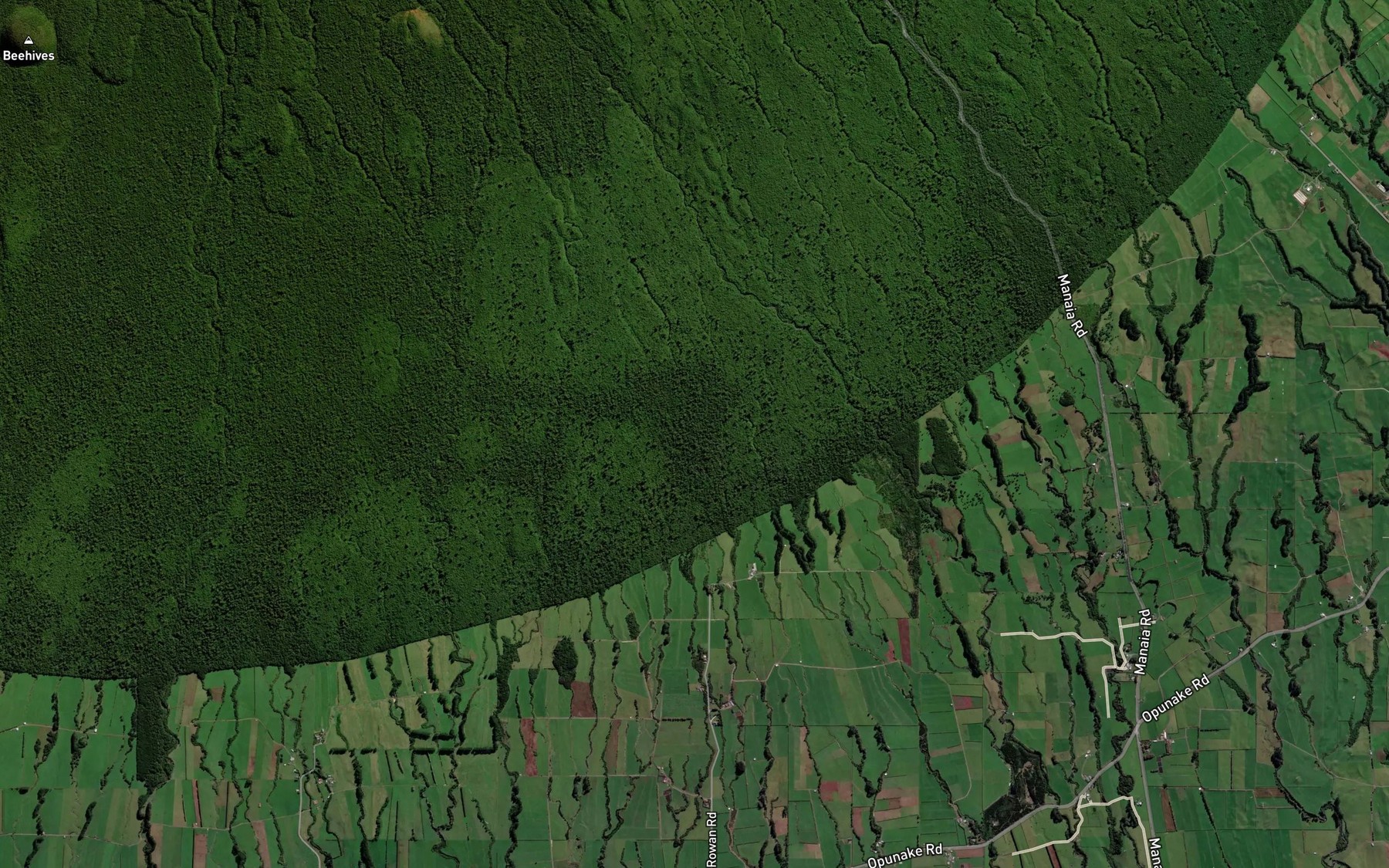 Satellite map of the Dunns Creek