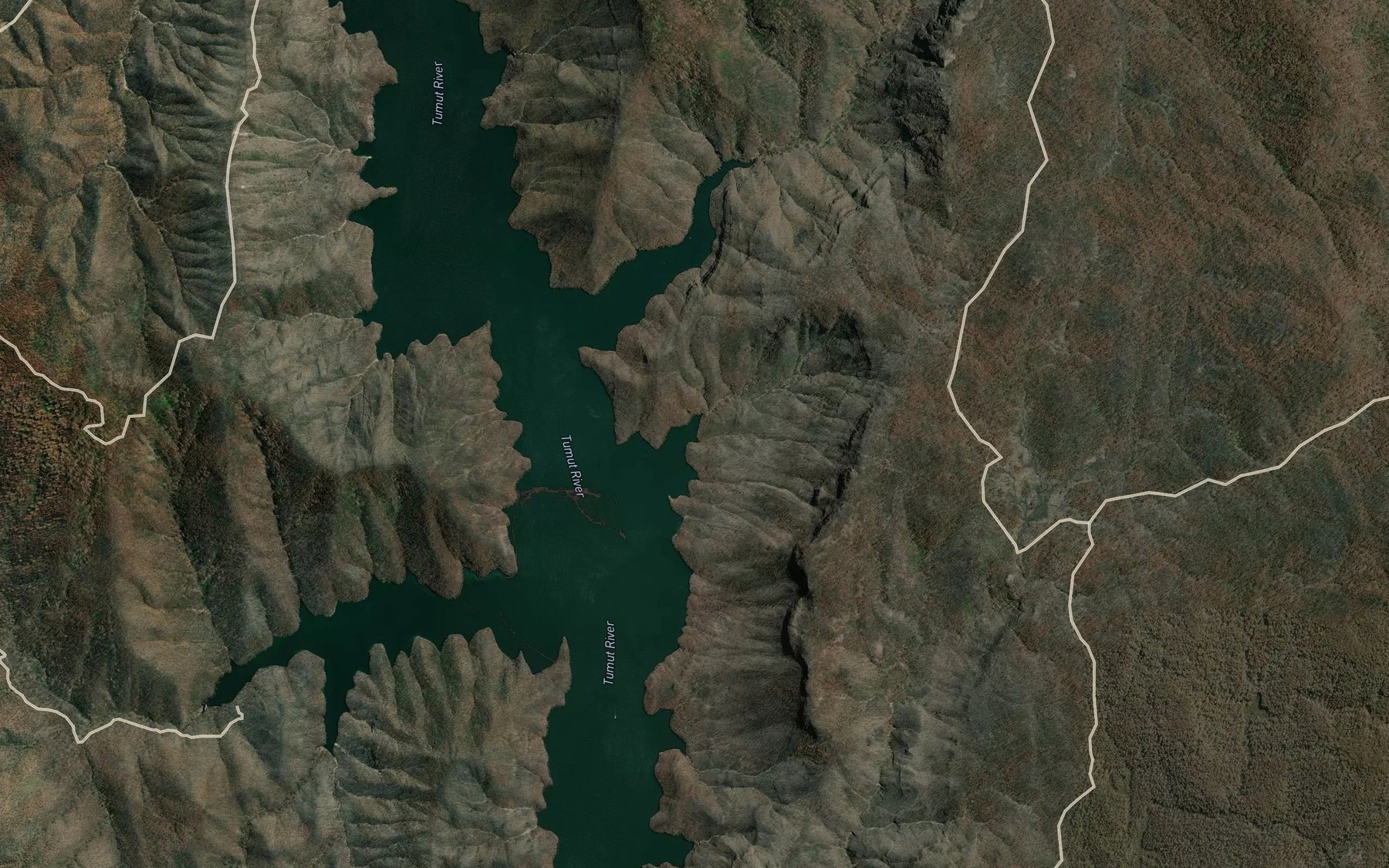 Satellite map of the Dry Gully
