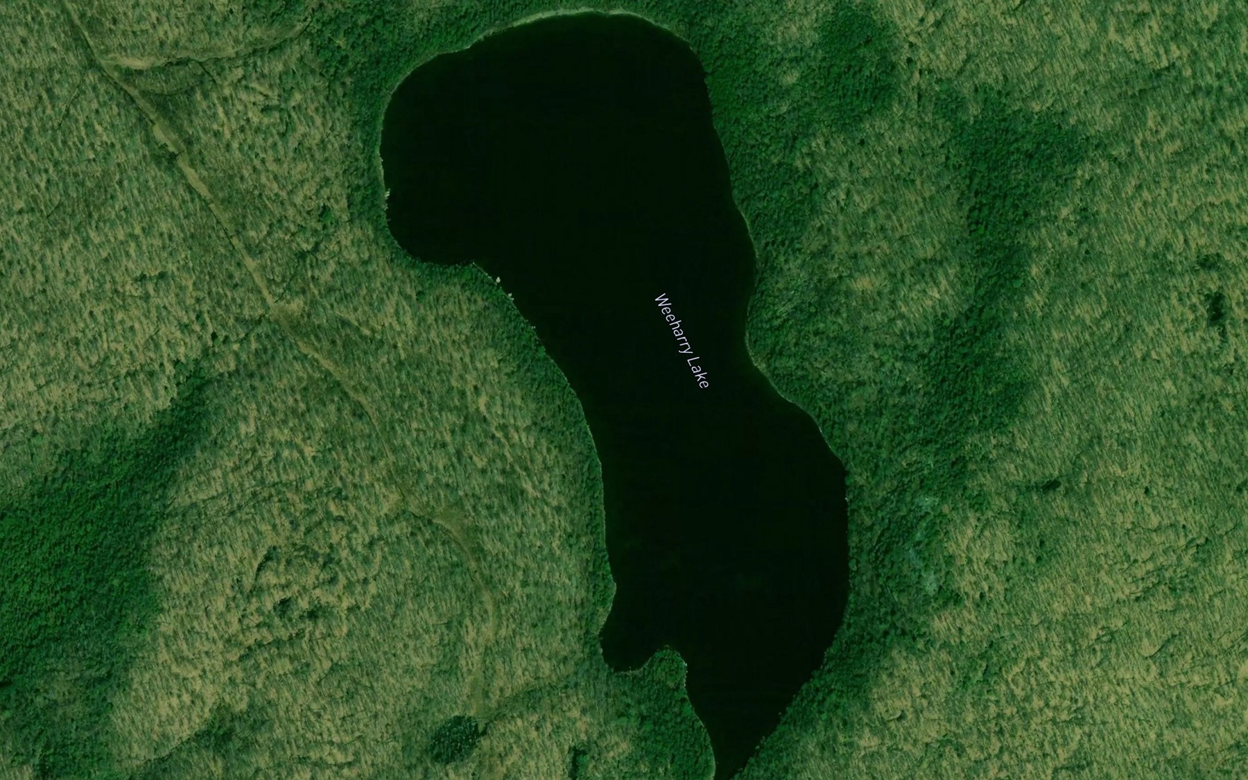 Satellite map of the Weeharry Lake
