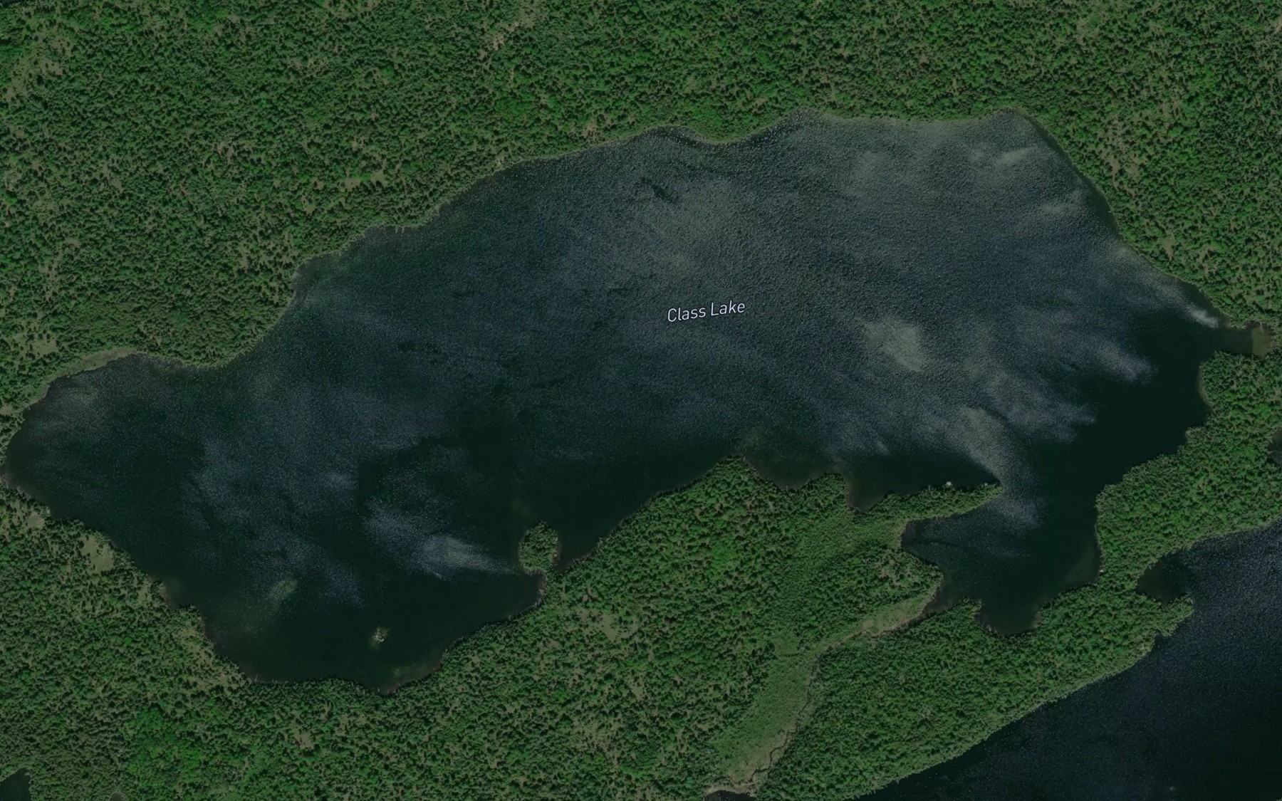 Satellite map of the Closs Lake