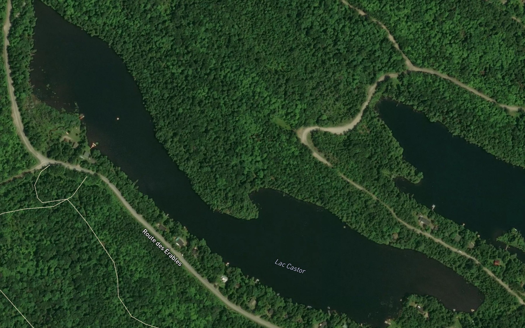 Satellite map of the Lac Castor