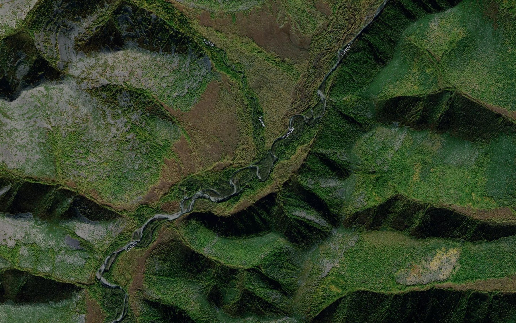 Satellite map of the Tabor