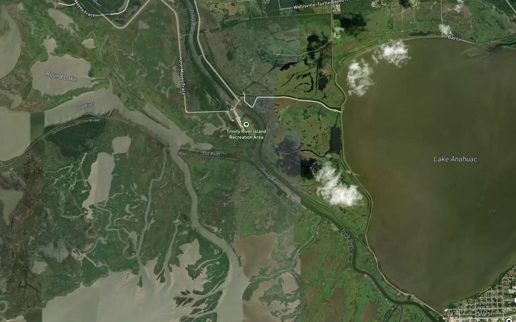 Satellite map of the Old River