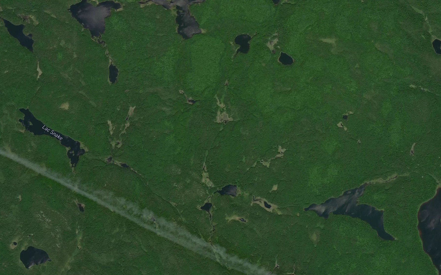Satellite map of the Lac du Feu