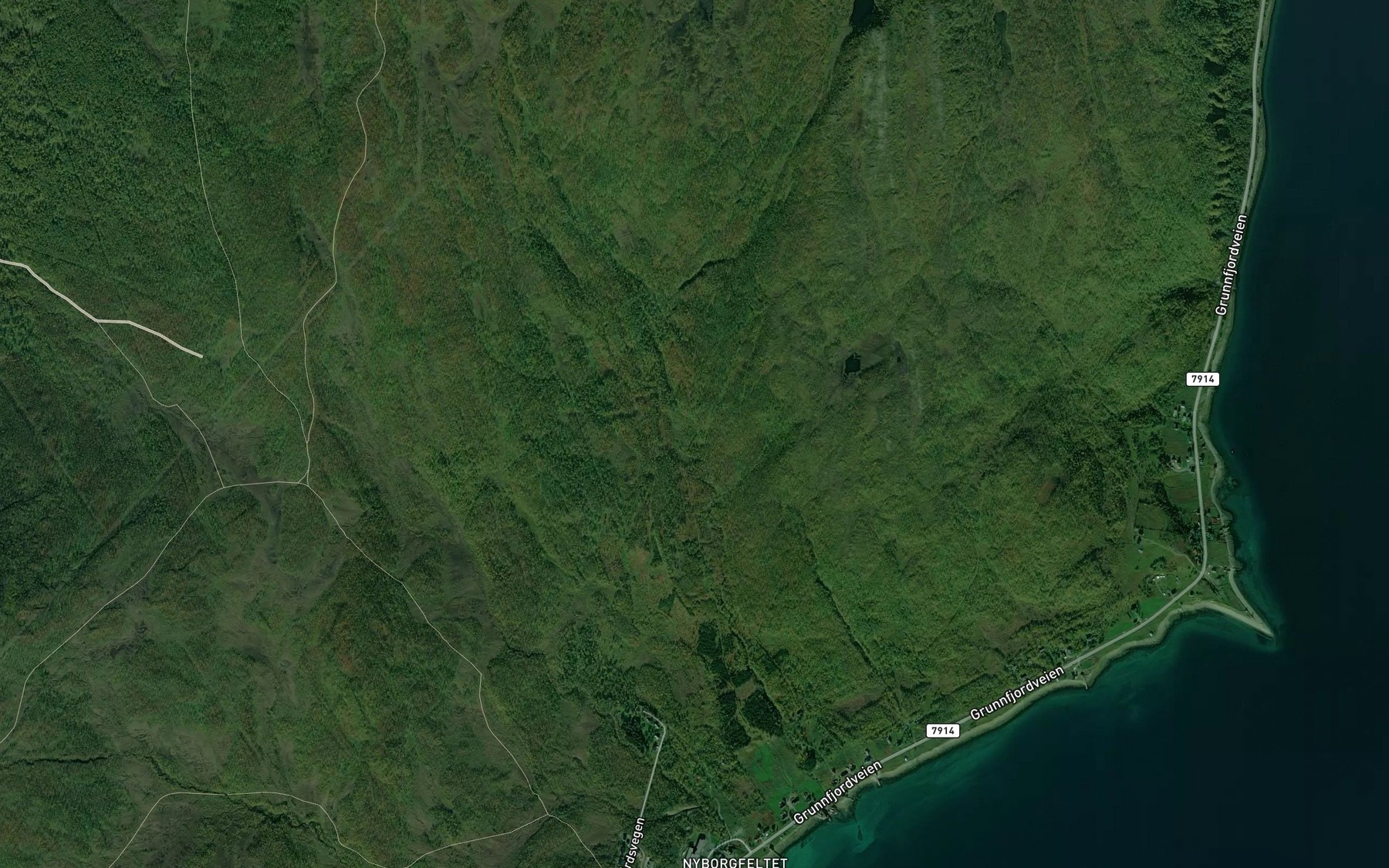 Satellite map of the Nordgardselva