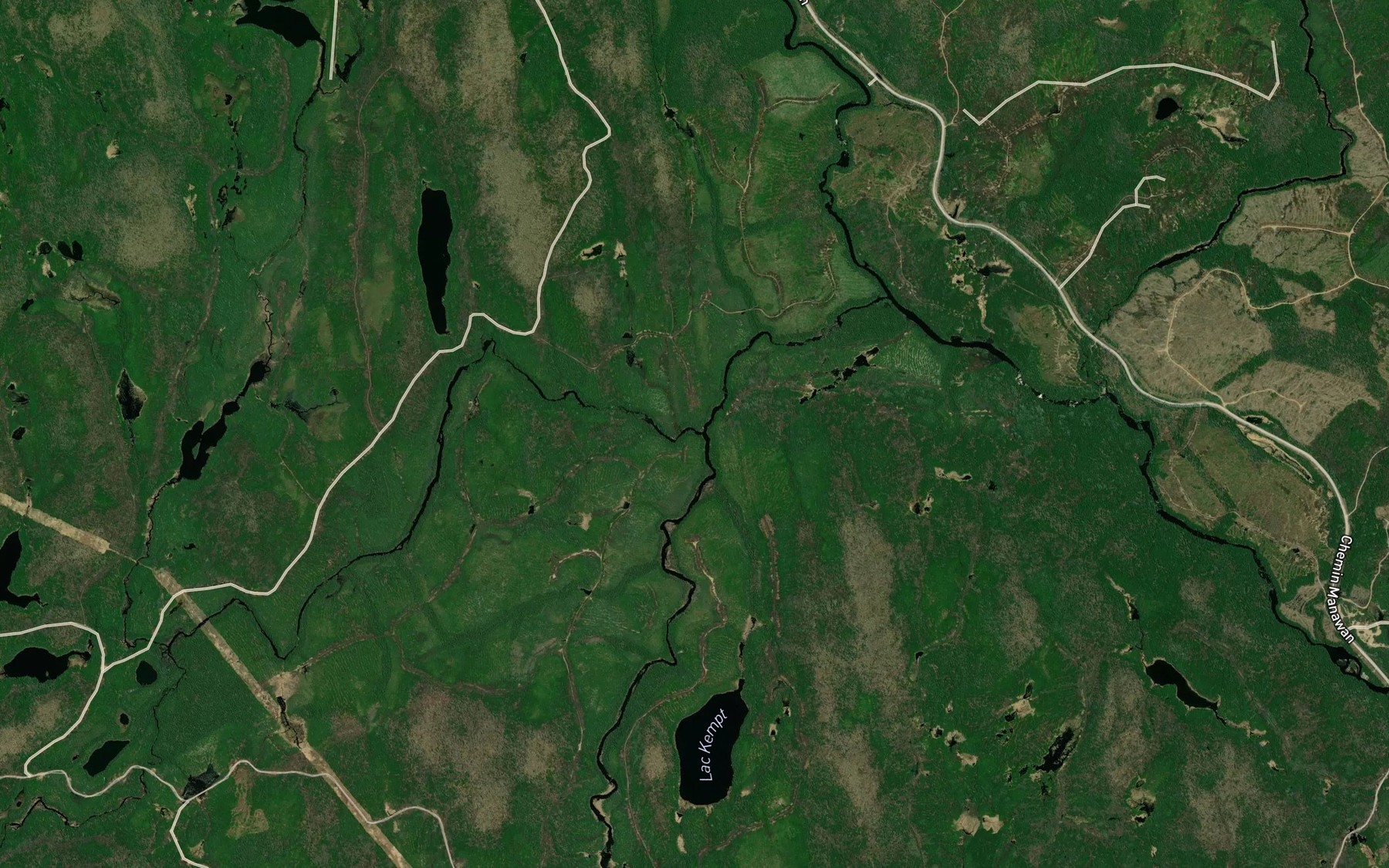 Satellite map of the Ruisseau Pijart