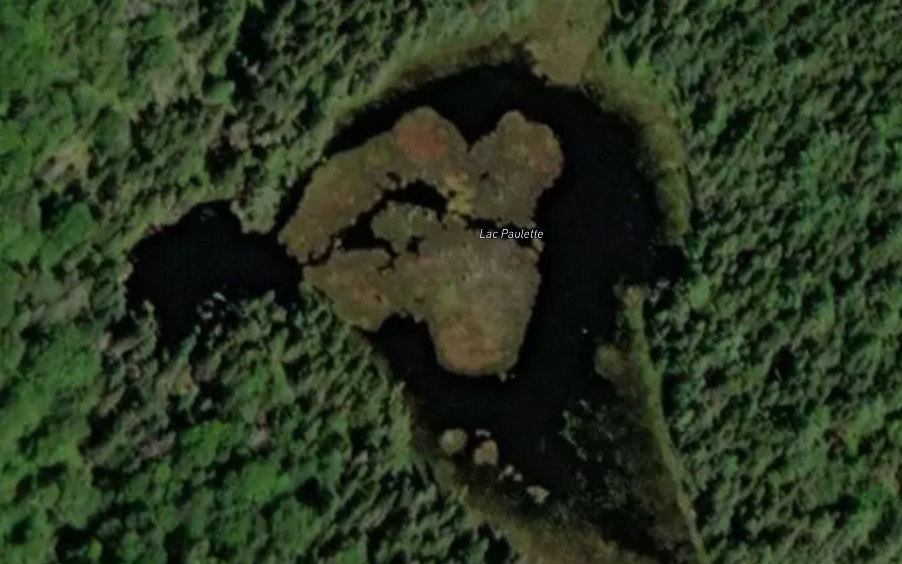 Satellite map of the Lac Paulette