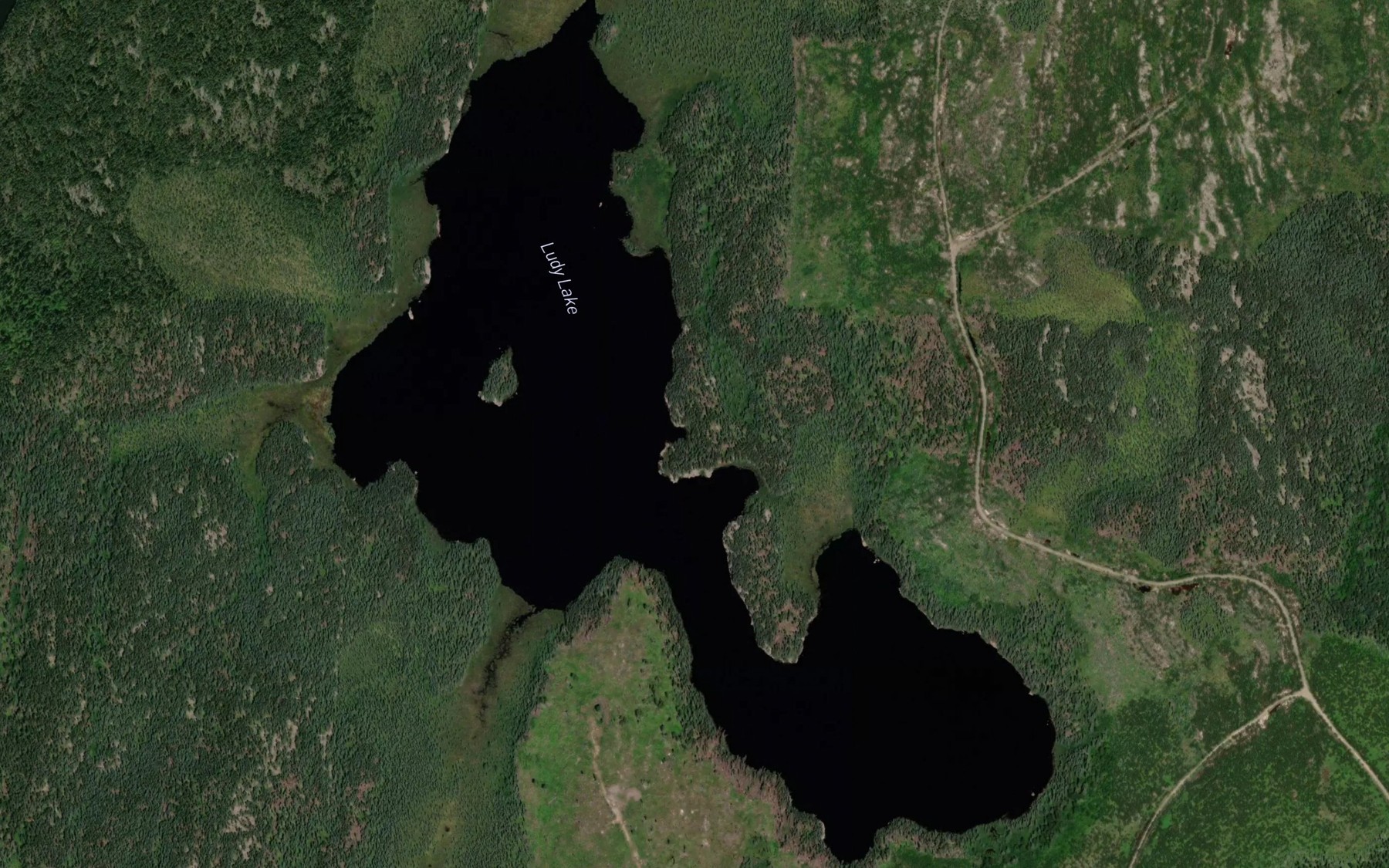 Satellite map of the Ludy Lake