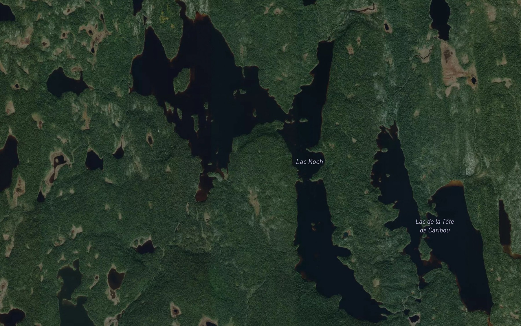 Satellite map of the Lac Koch