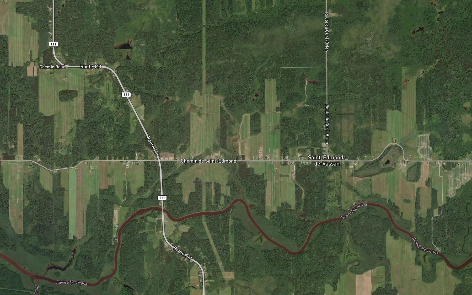 Satellite map of the Ruisseau Gendron