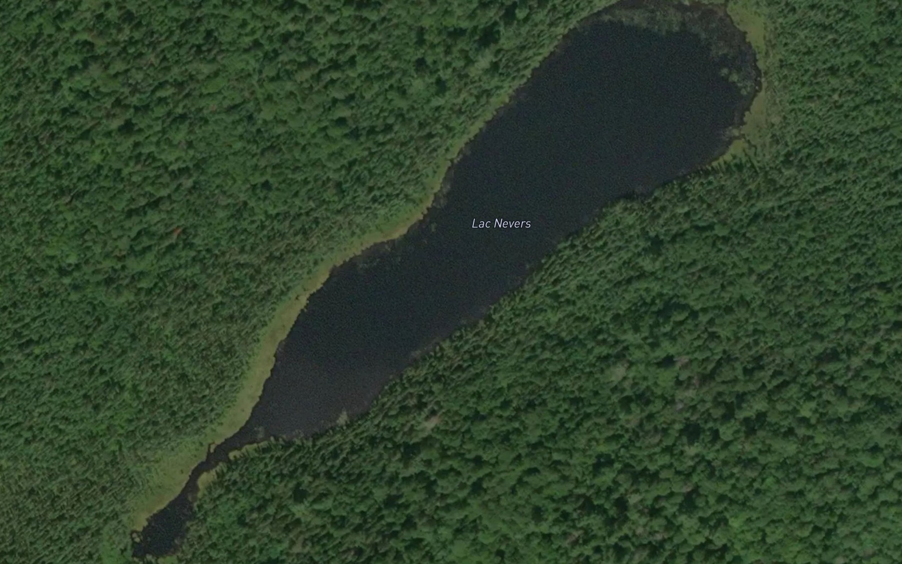 Satellite map of the Lac Nevers