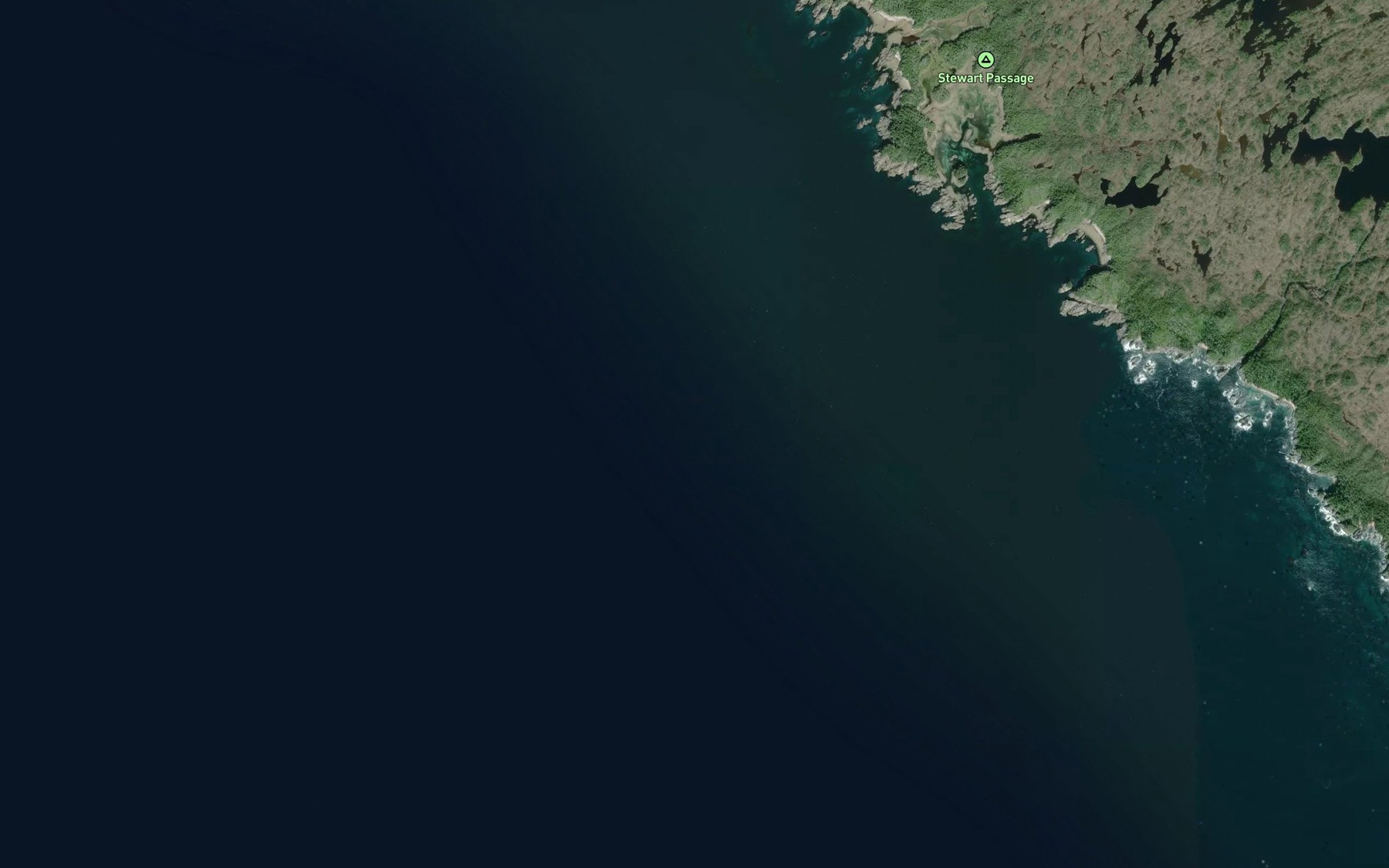 Satellite map of the Stewart Passage