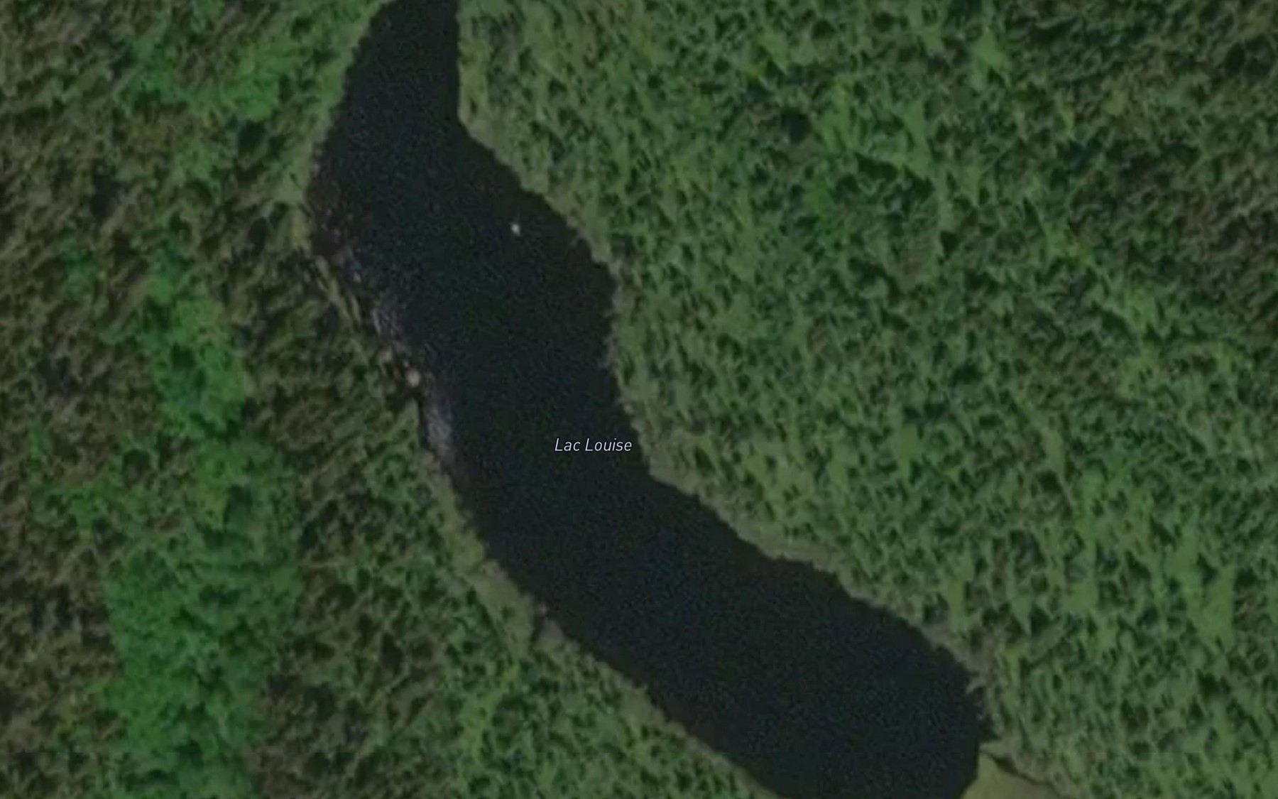 Satellite map of the Lac Louise
