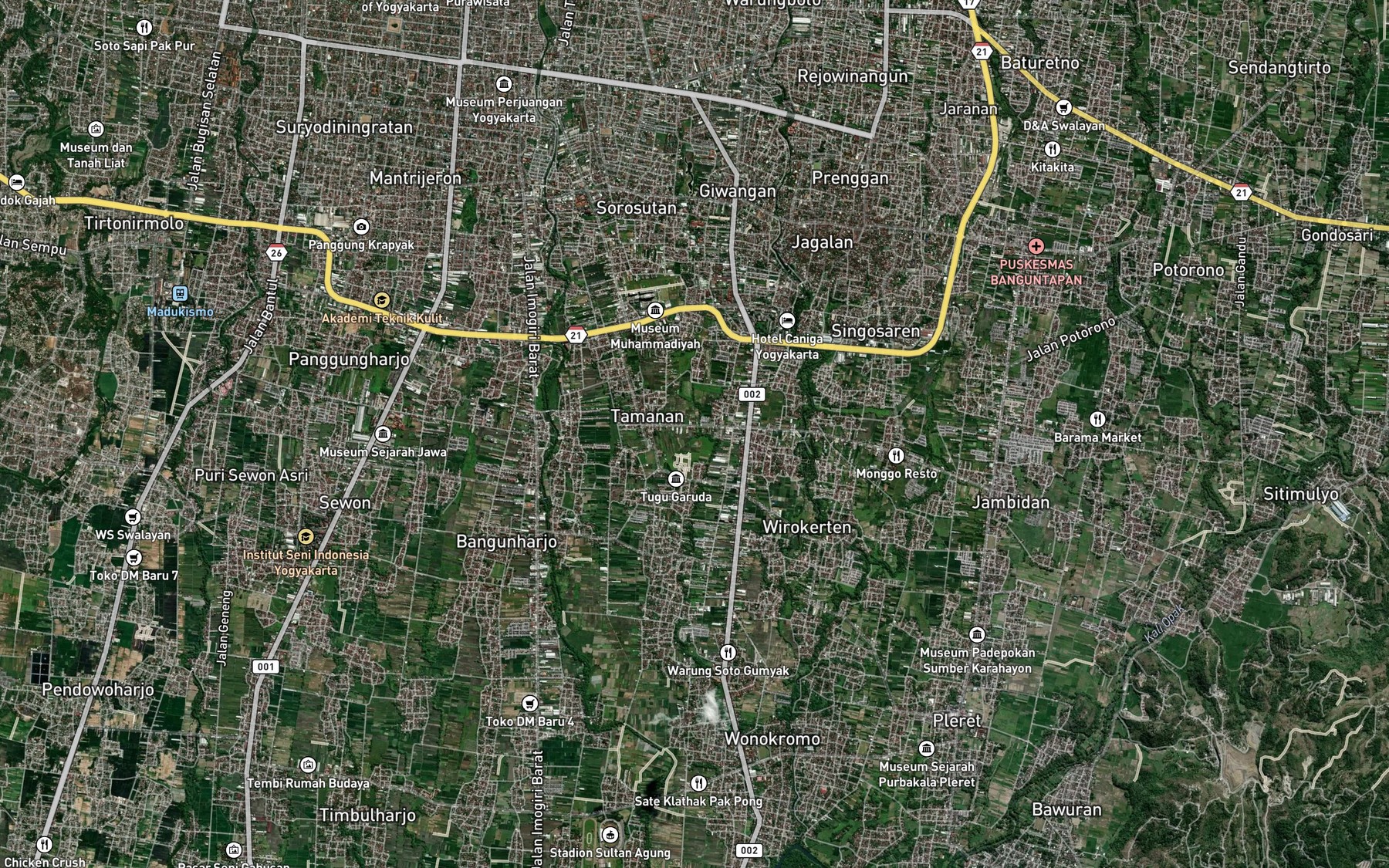 Satellite map of the Kali Bolk