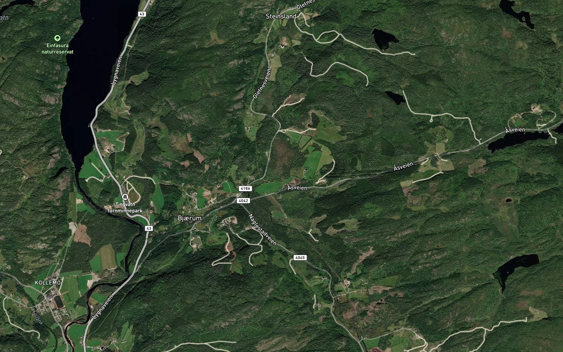 Satellite map of the Steinslandsana