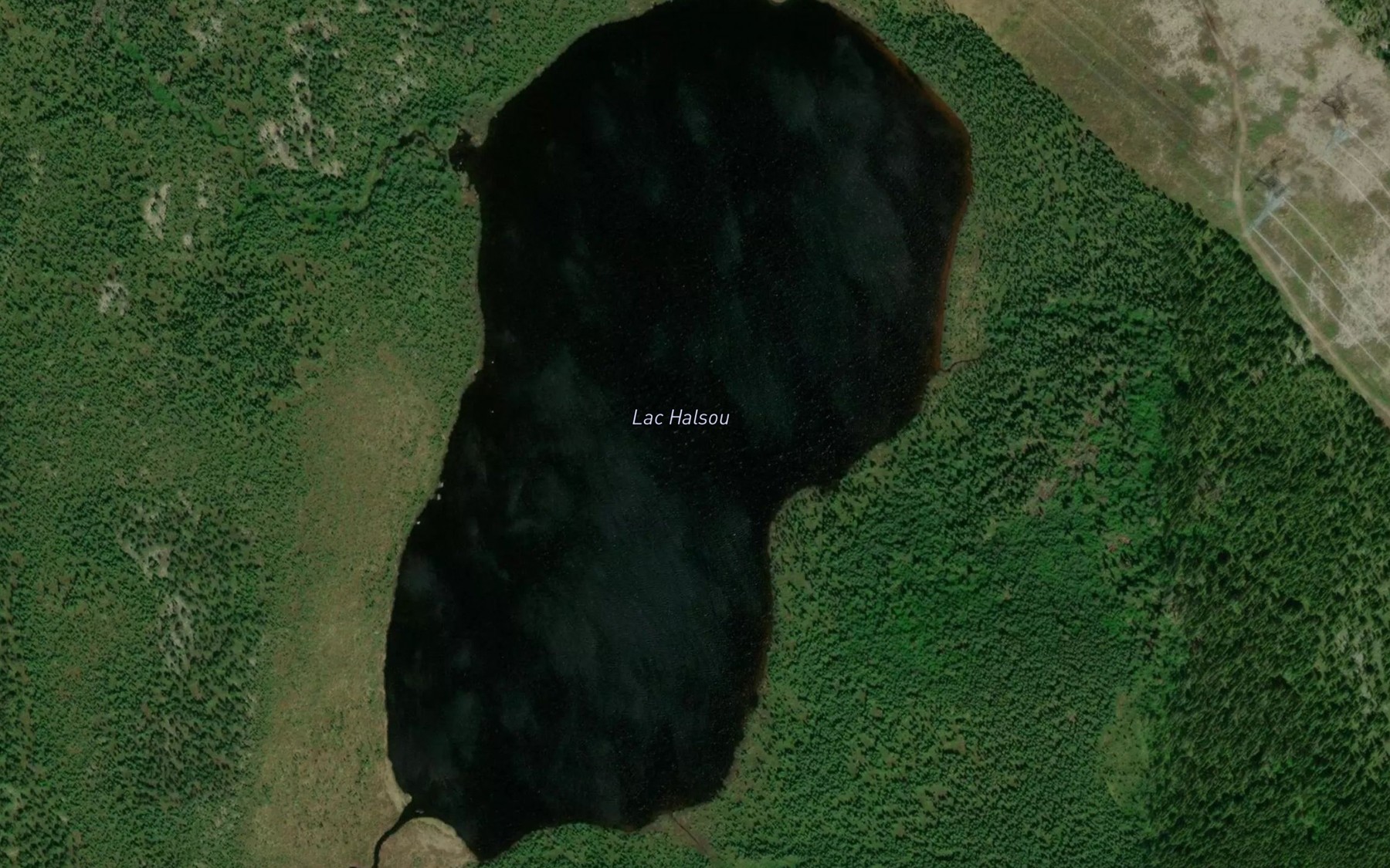 Satellite map of the Lac Halsou