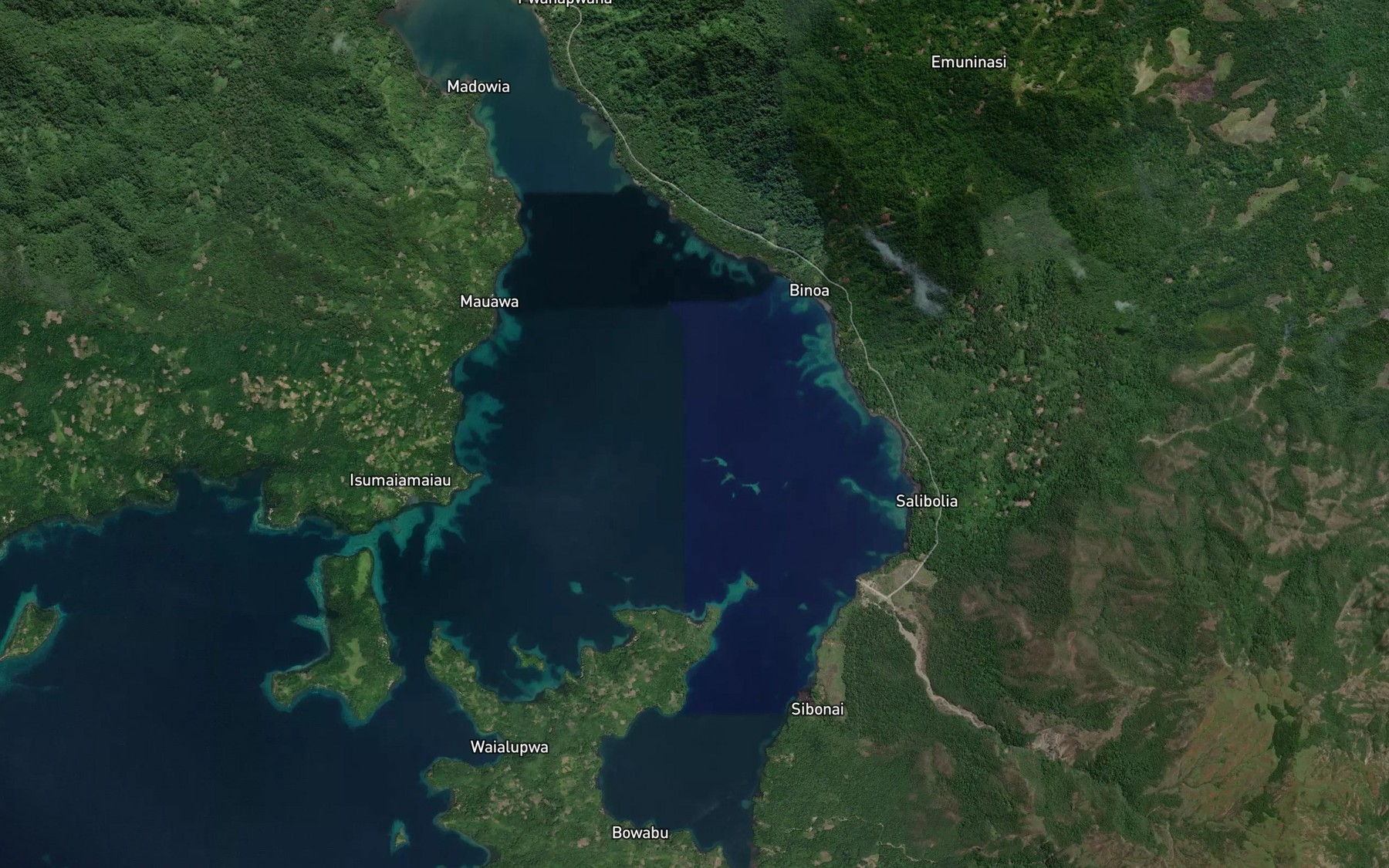 Satellite map of the Sewa Bay
