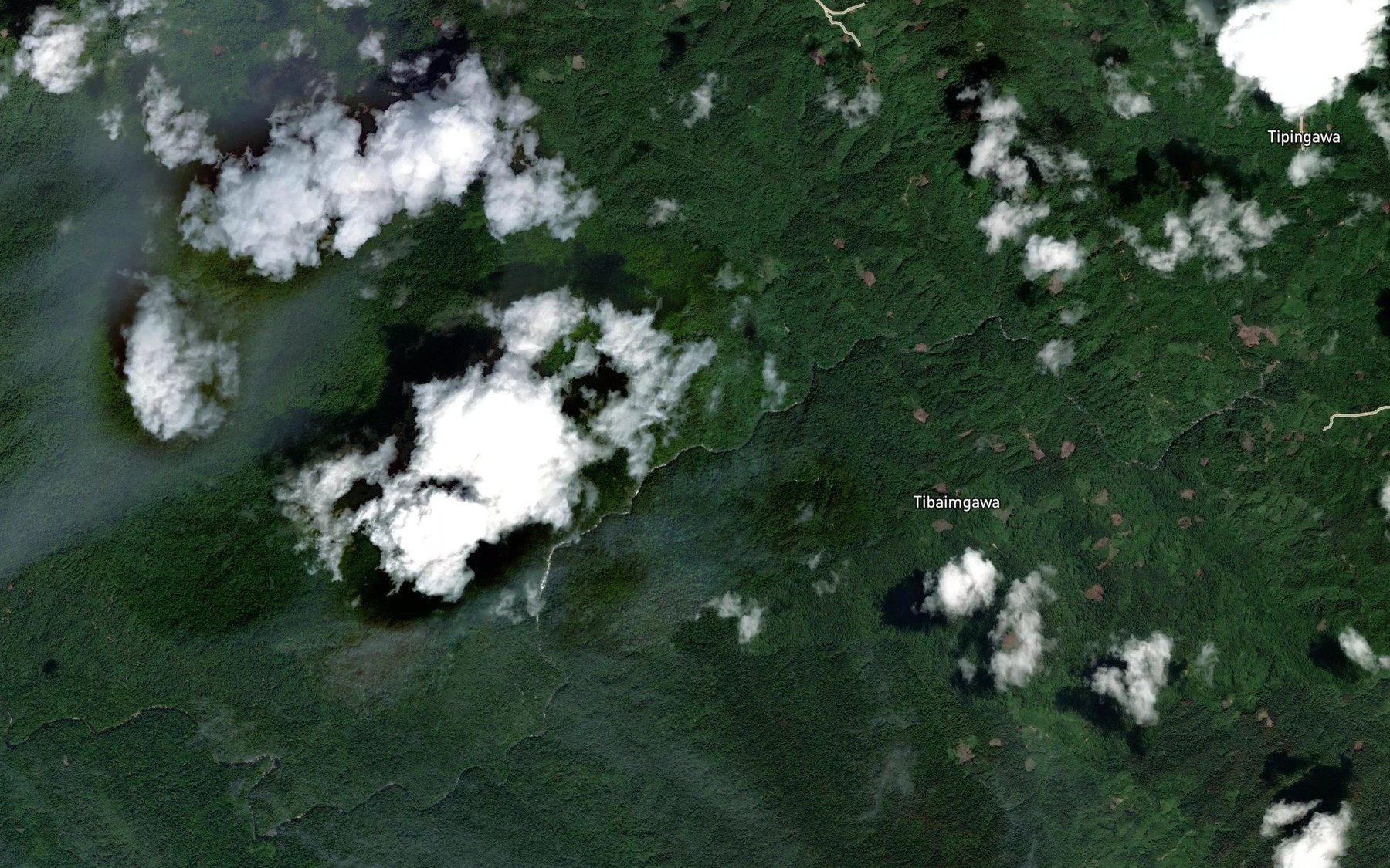 Satellite map of the Numwai'ia Creek
