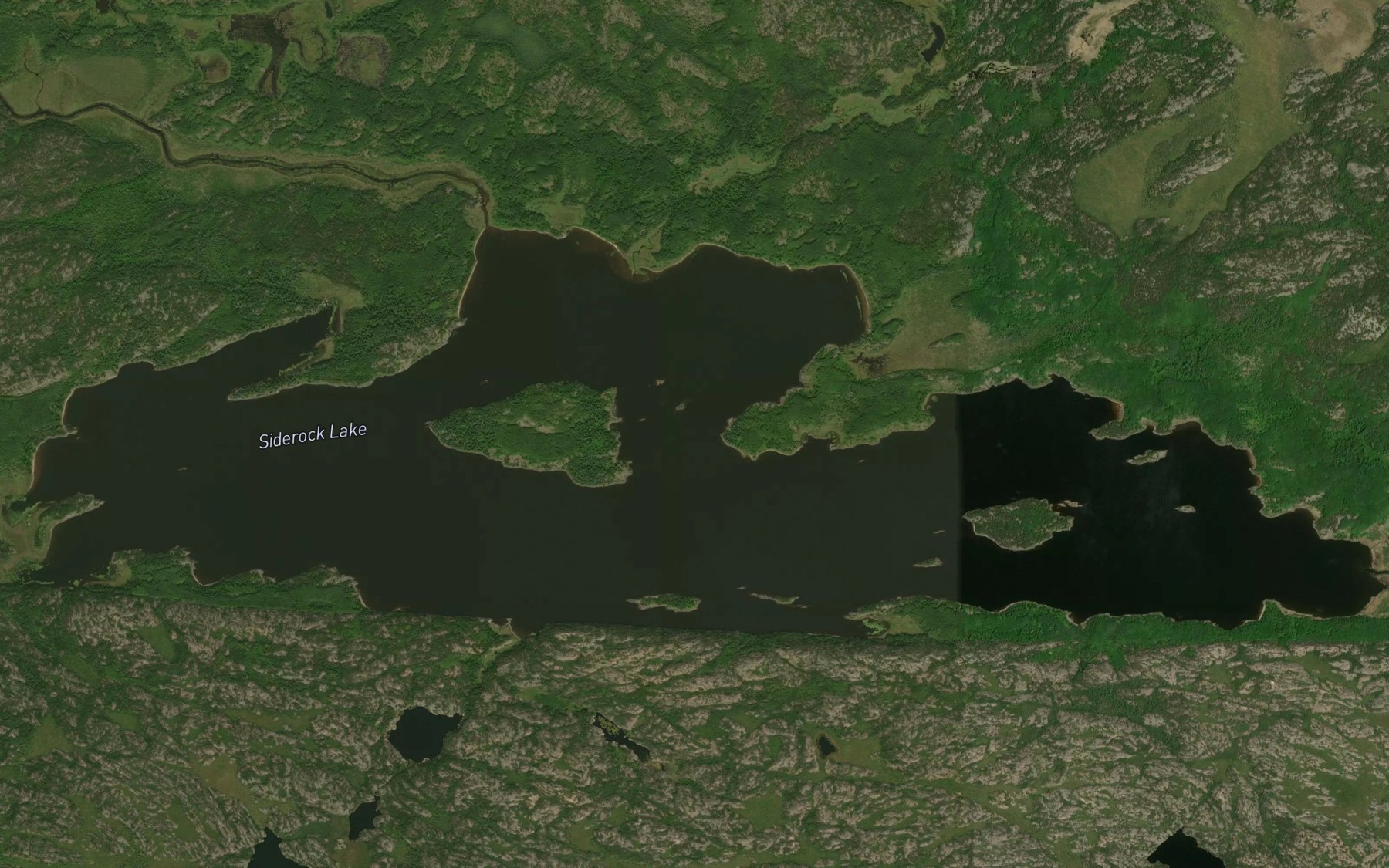 Satellite map of the Siderock Lake