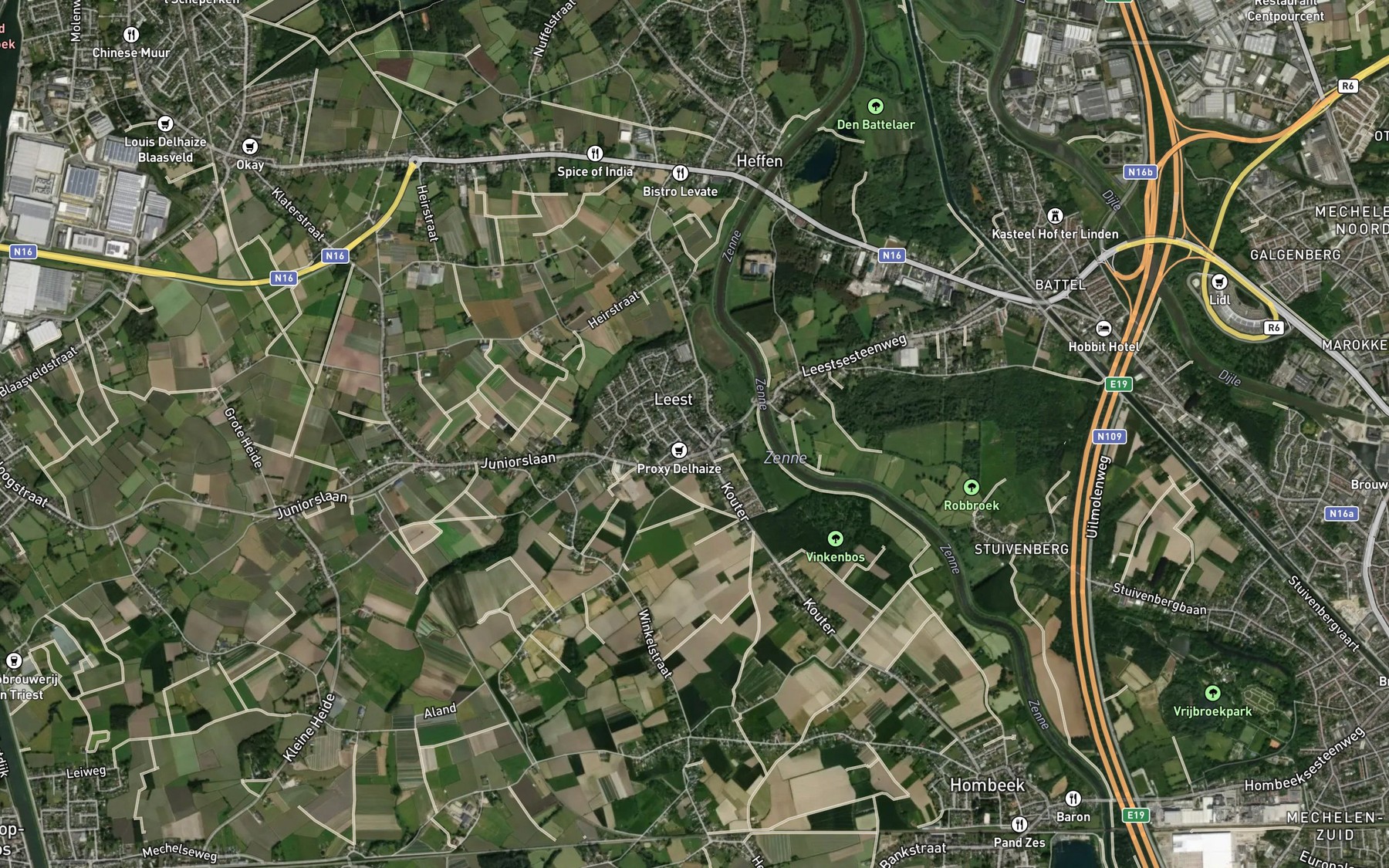 Satellite map of the Aabeek