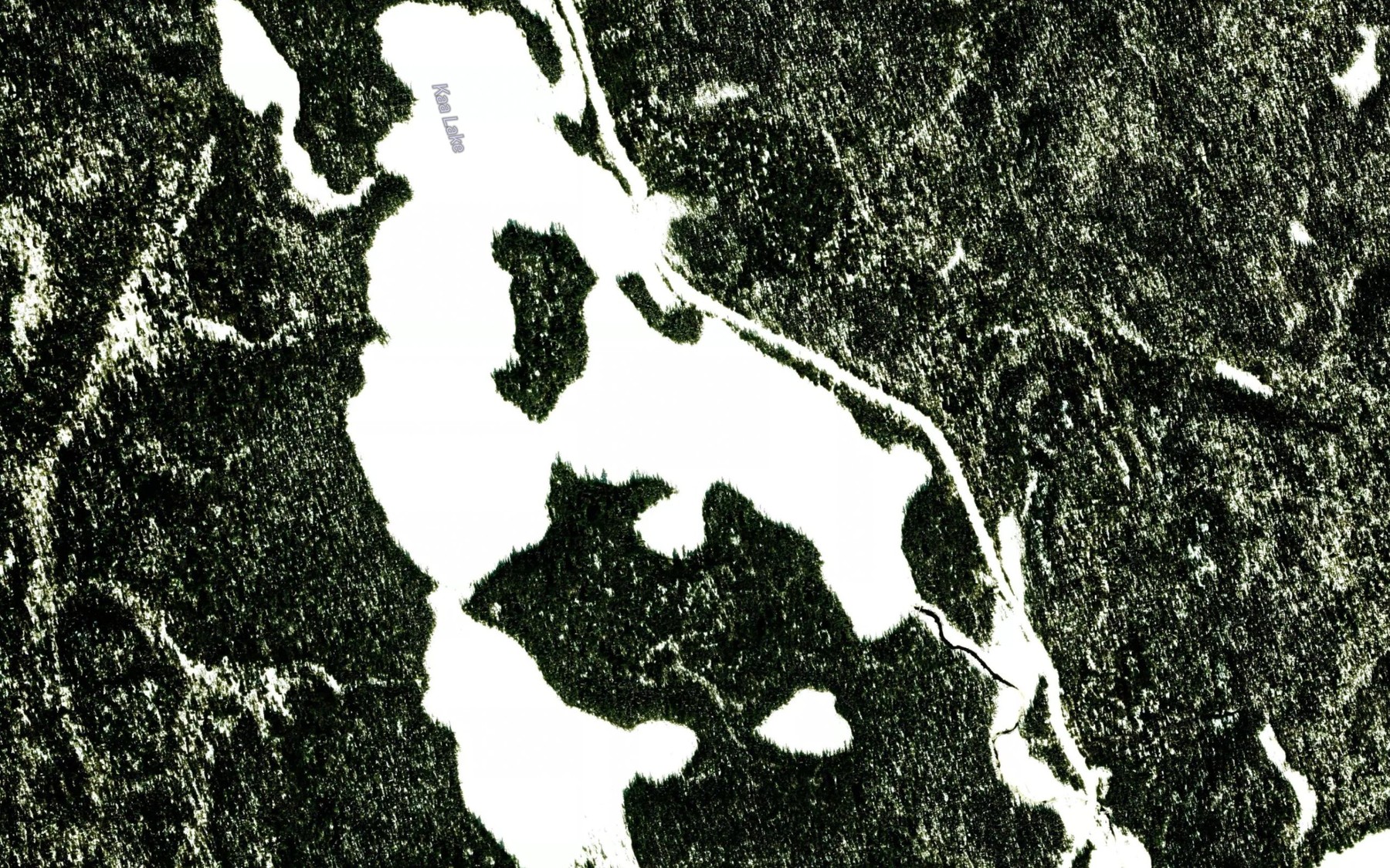 Satellite map of the Kaa Lake