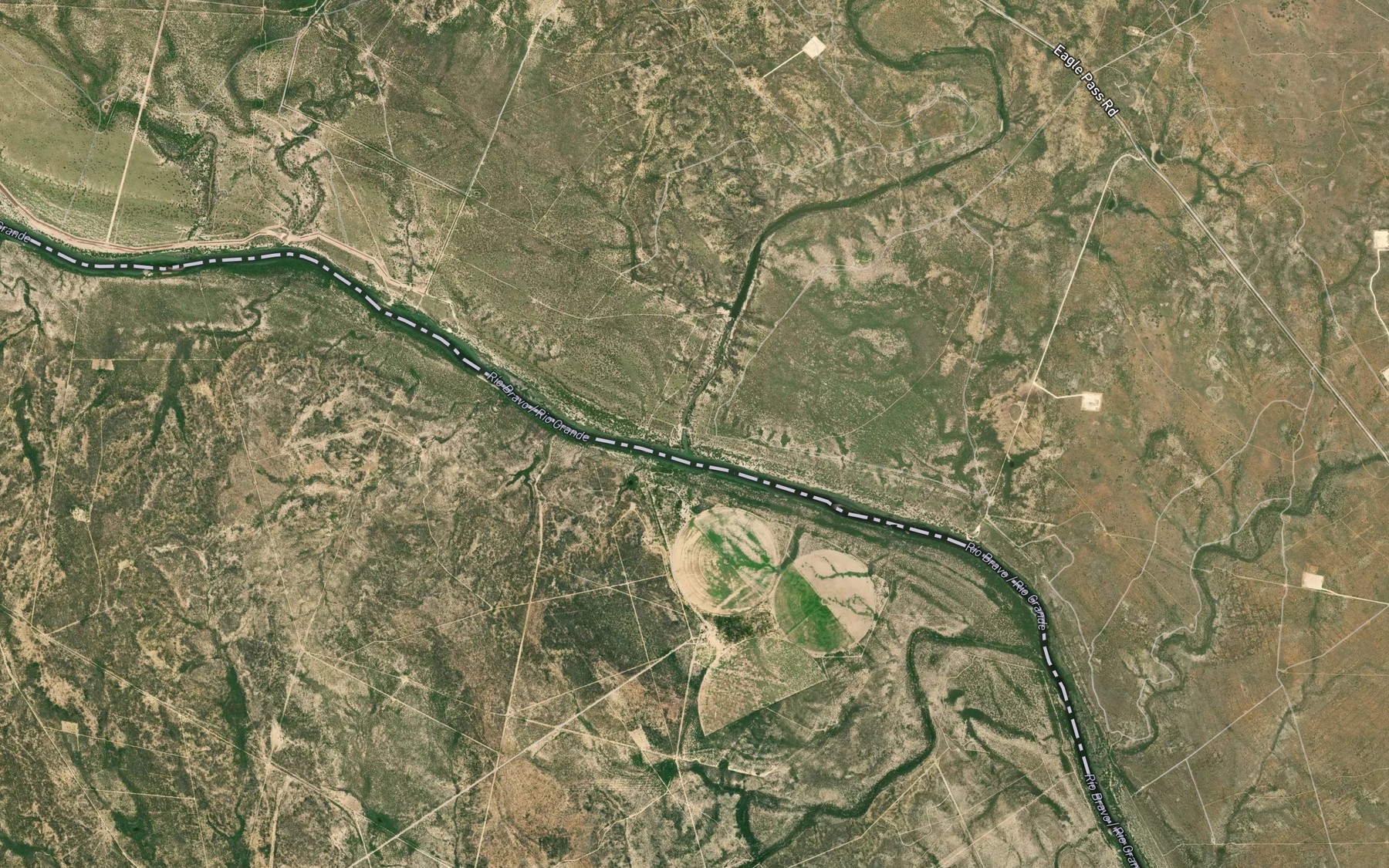 Satellite map of the San Ambrosia Creek