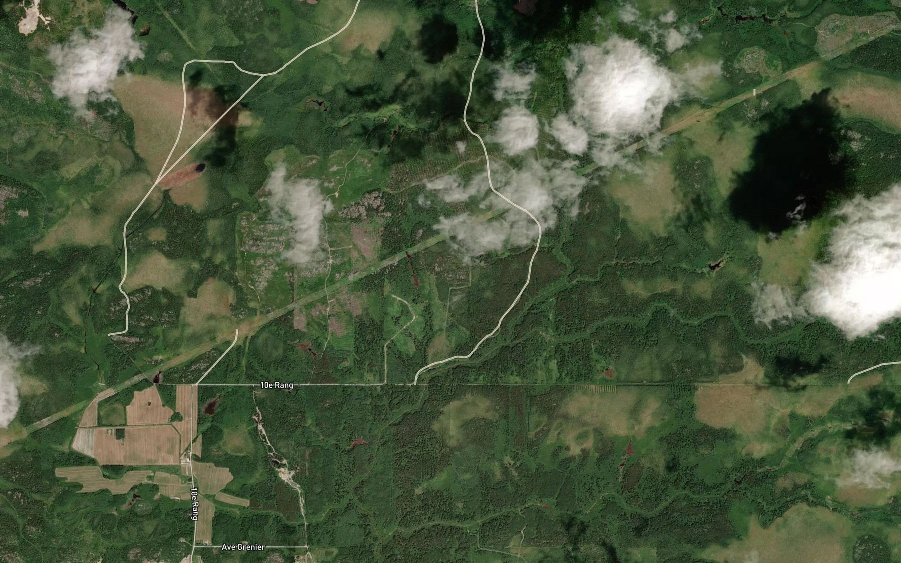 Satellite map of the Branche Bourgeault