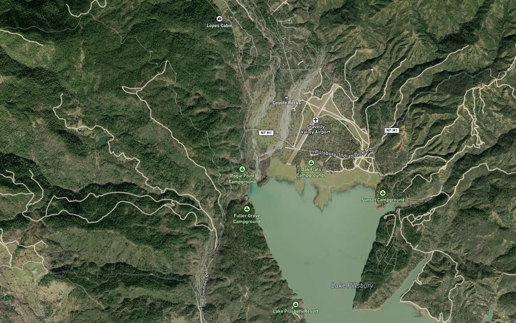 Satellite map of the Salmon Creek